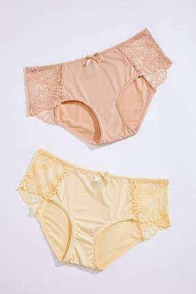 Cato Fashions  Cato Neutral Lace Hipster Panty Set
