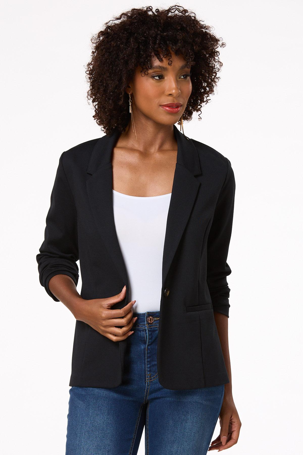  Cato Fashions | Cato Solid Ponte Blazer