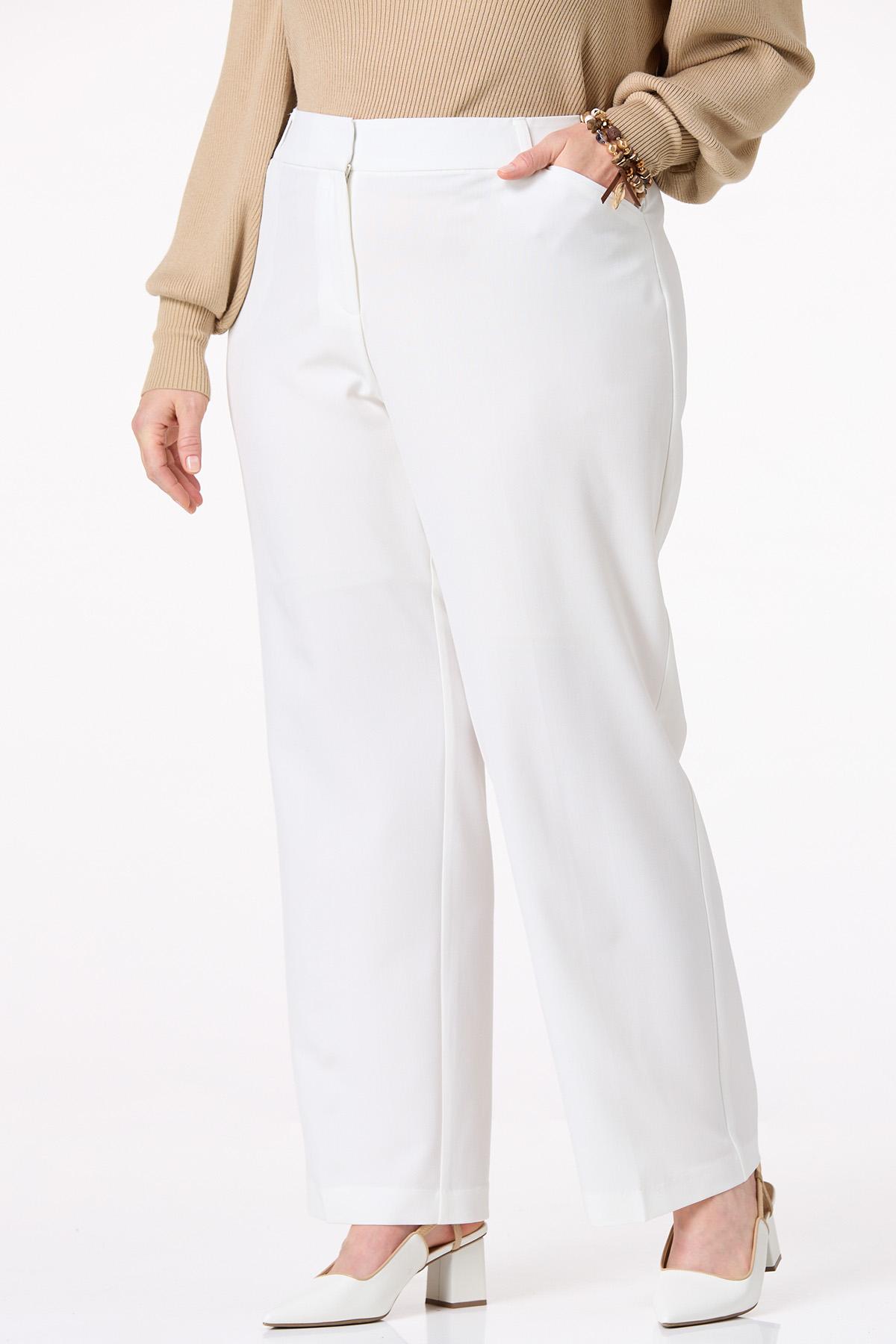 Plus size salirme ivory dress pants