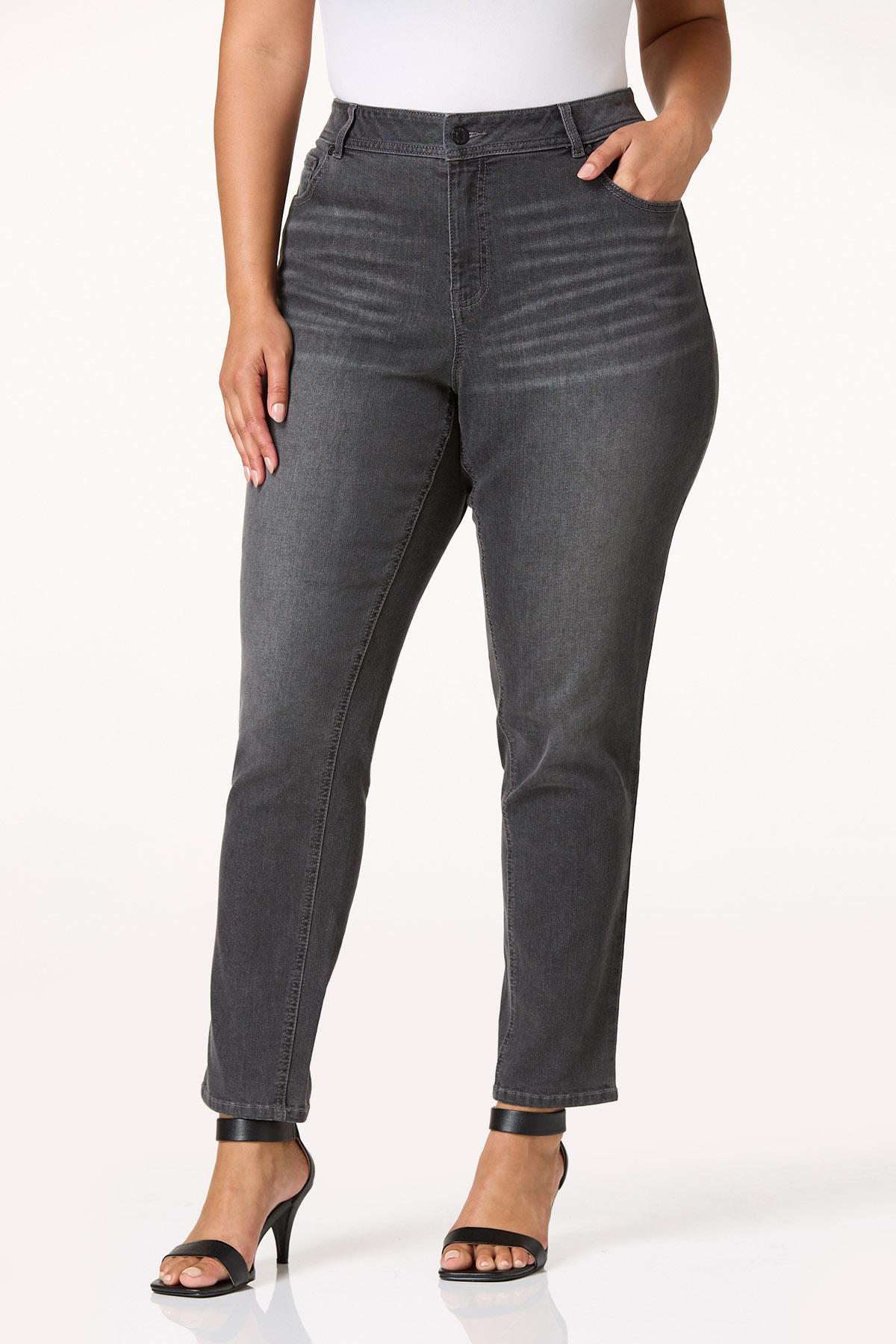 Cato Plus Petite Vintage Gray Skinny Jeans