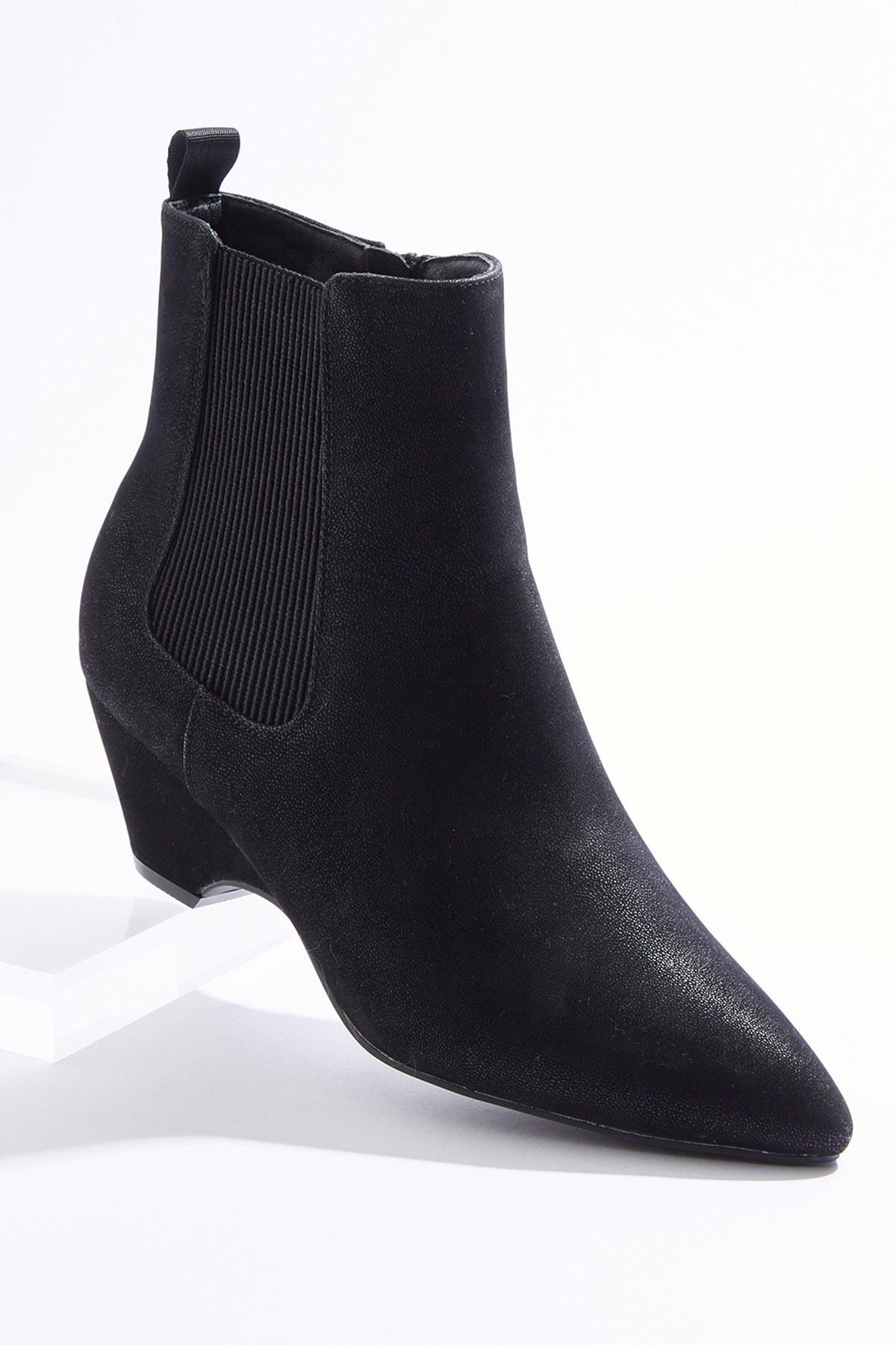 Cato Fashions Cato Wide Width Side Gore Cone Heel Booties