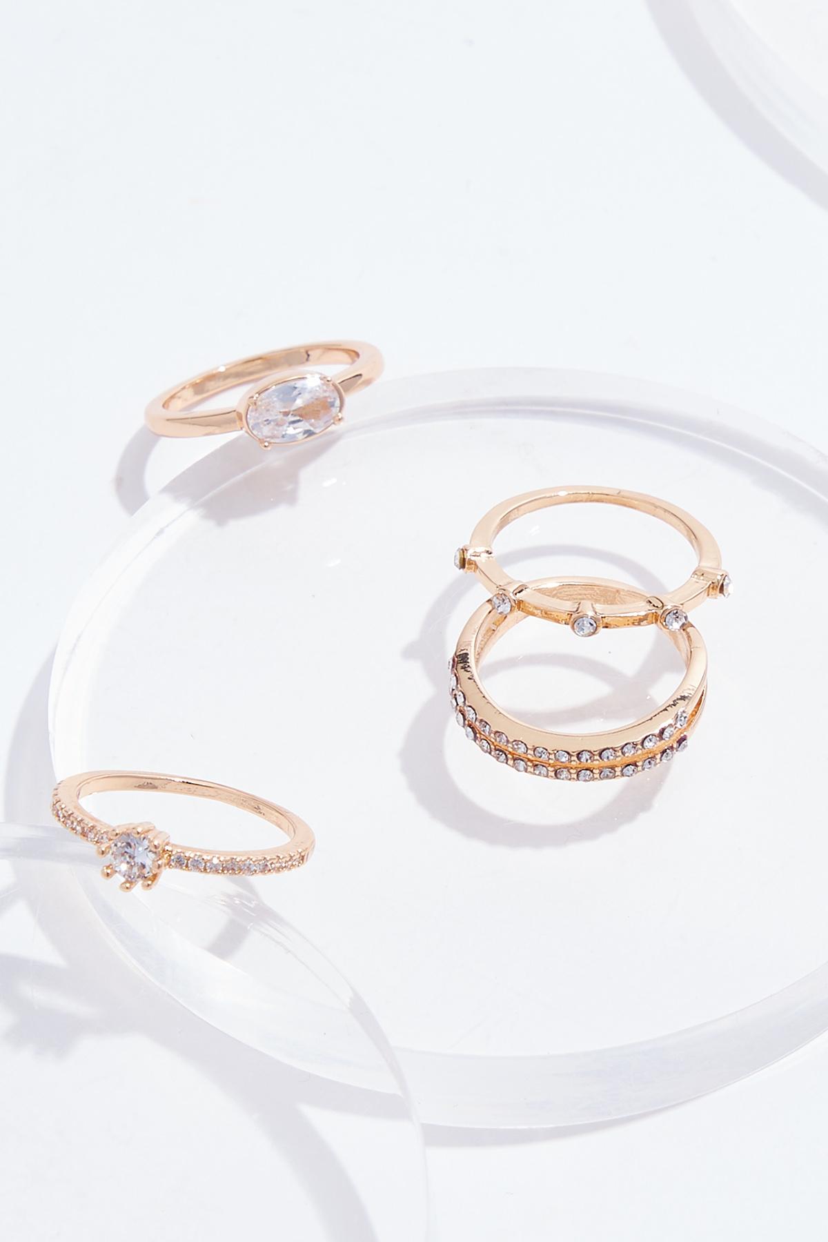  Cato Fashions | Cato Cubic Zirconia Gold Ring Set
