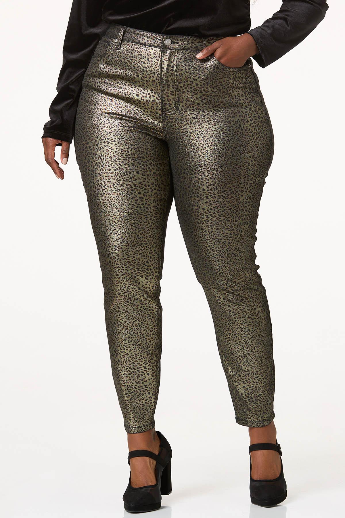  Cato Fashions | Cato Plus Petite Metallic Leopard Skinny Jeans