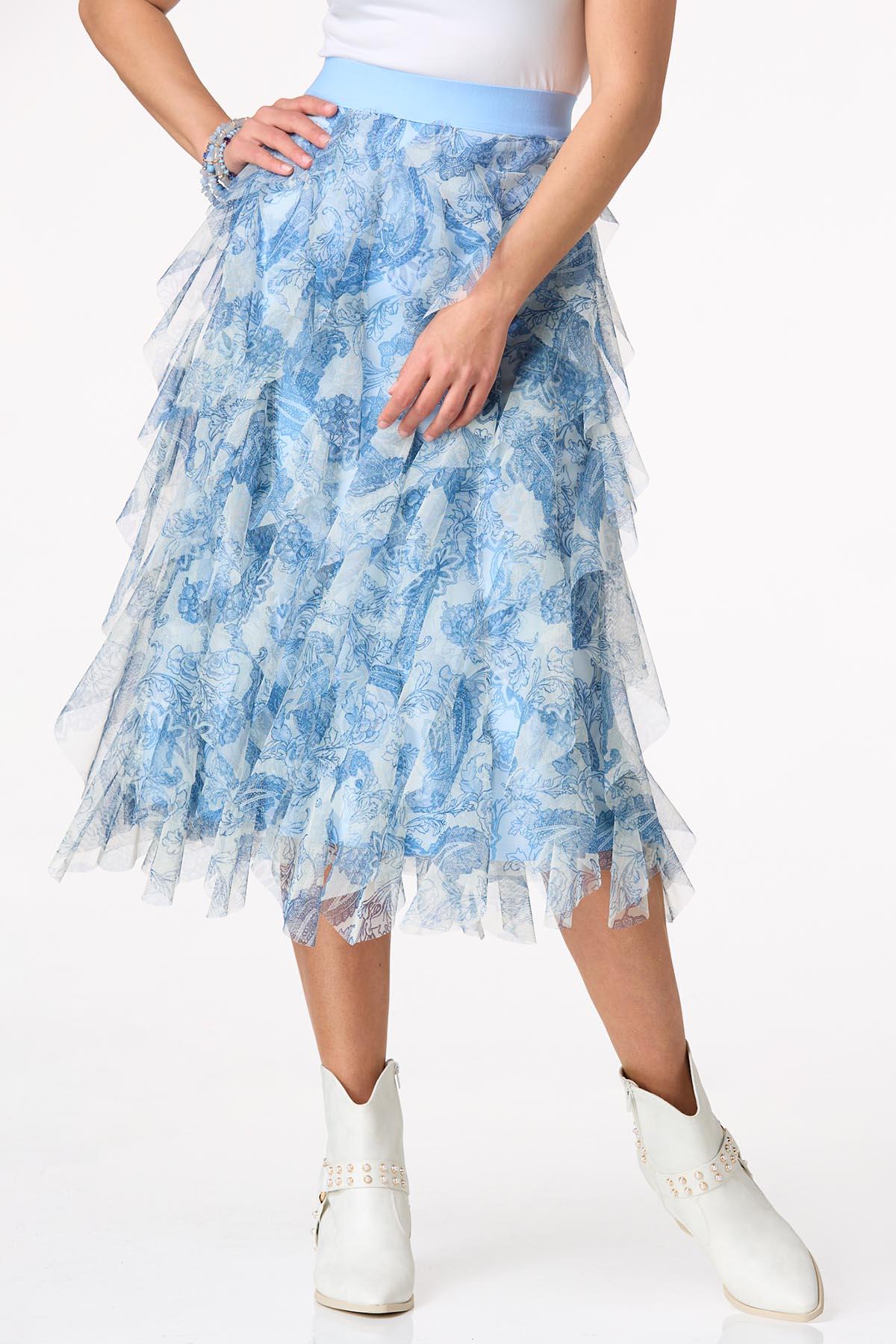 スカート MSGM Gonna Floral Mesh Ruffled Skirt MSGM Gonna Floral Mesh Ruffled Maxi Skirt (Skirts) IFCHIC.COM