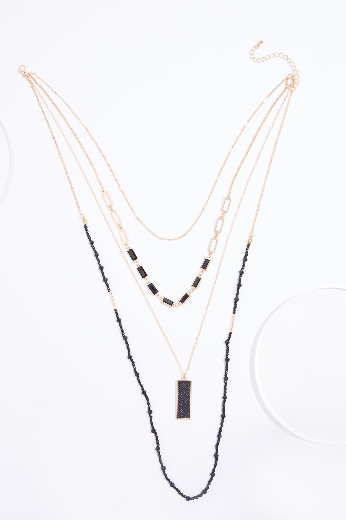  Cato Fashions | Cato Faux Leather Pendant Layered Necklace