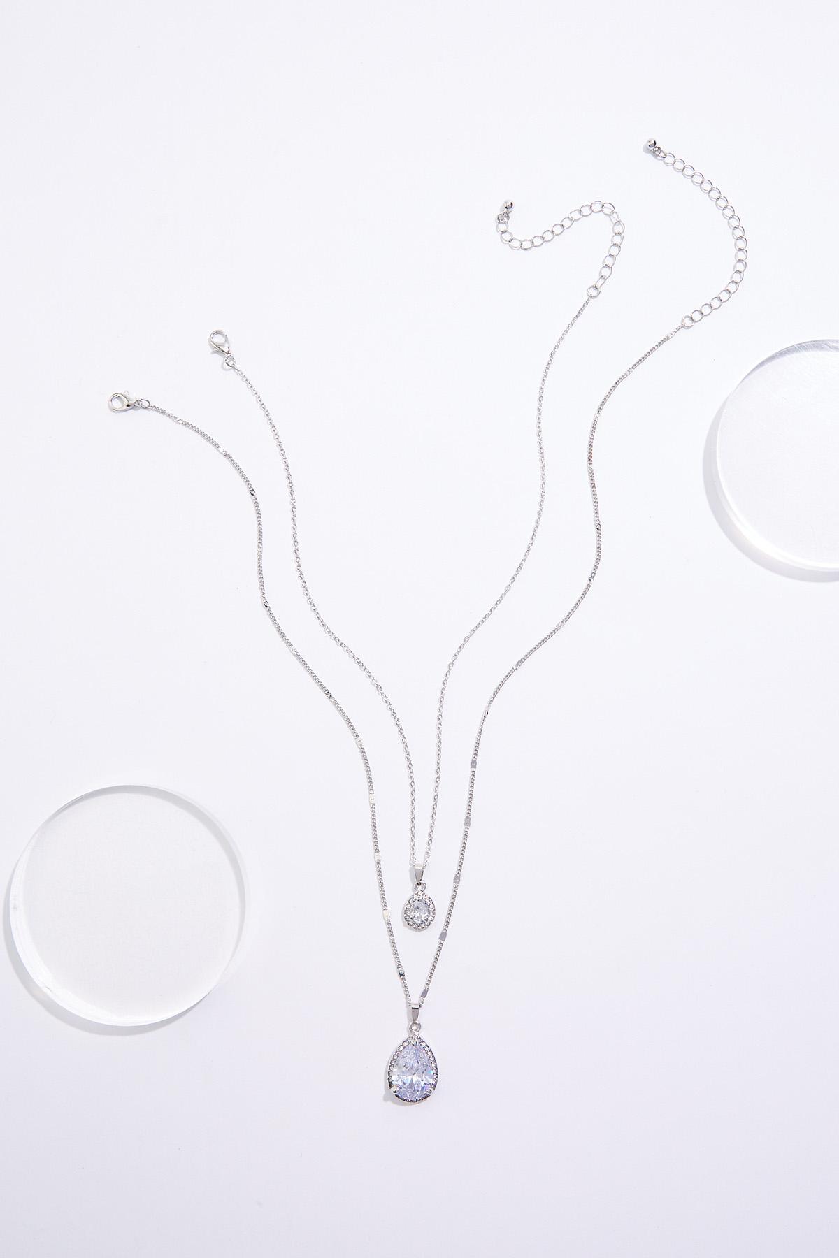  Cato Fashions | Cato Cubic Zirconia Tear Pendant Necklace