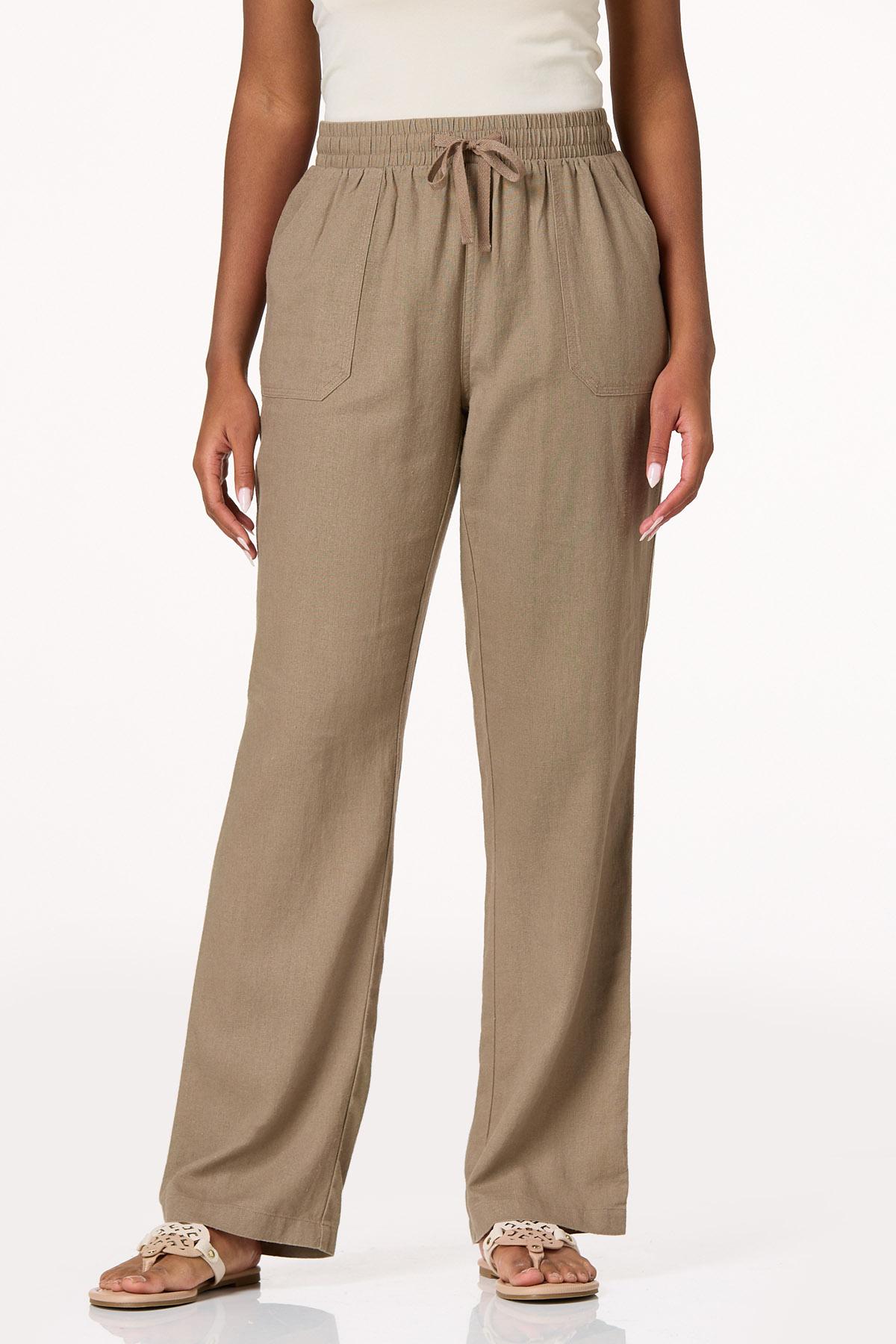  Cato Fashions | Cato Solid Linen Beach Pants