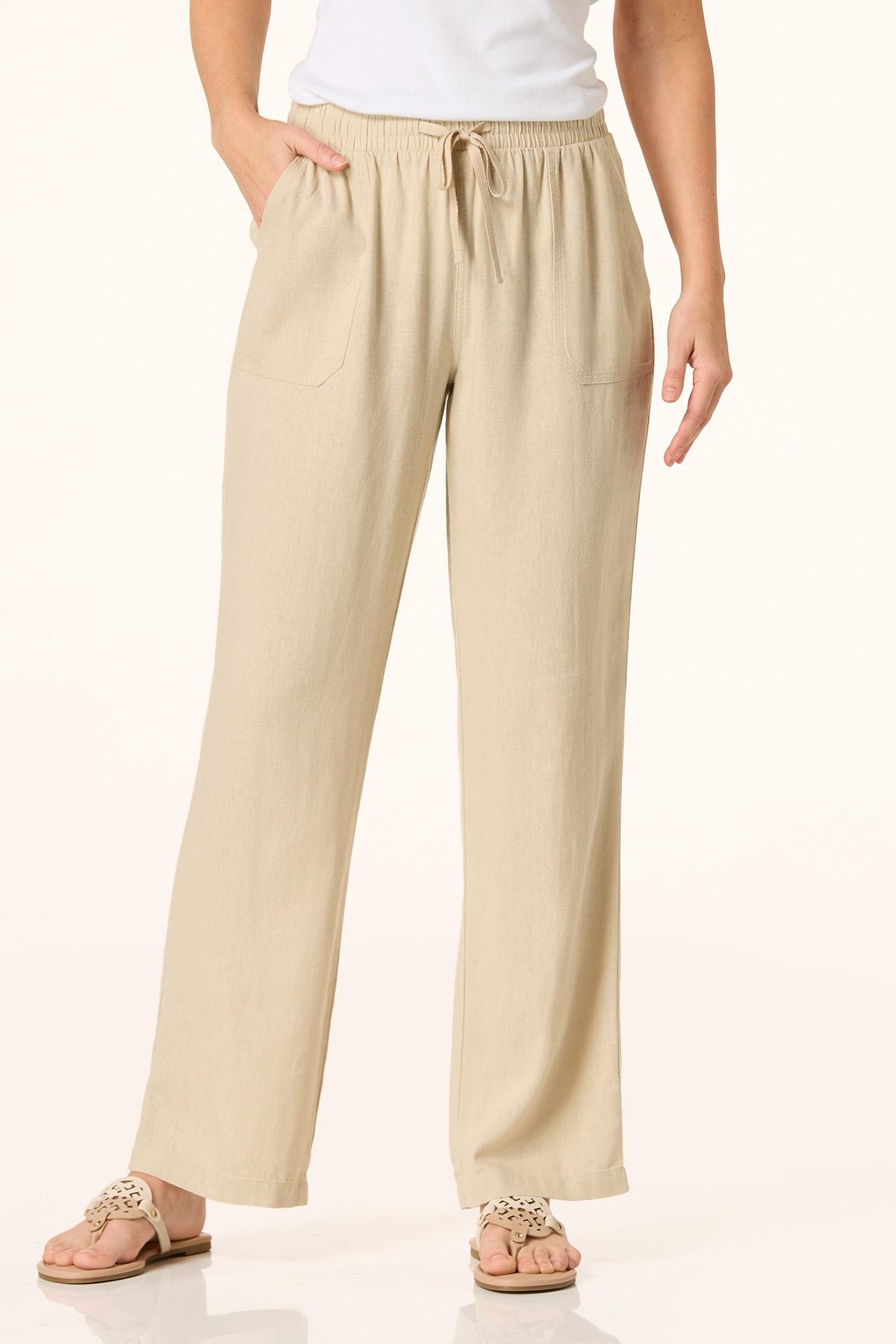  Cato Fashions | Cato Solid Linen Beach Pants