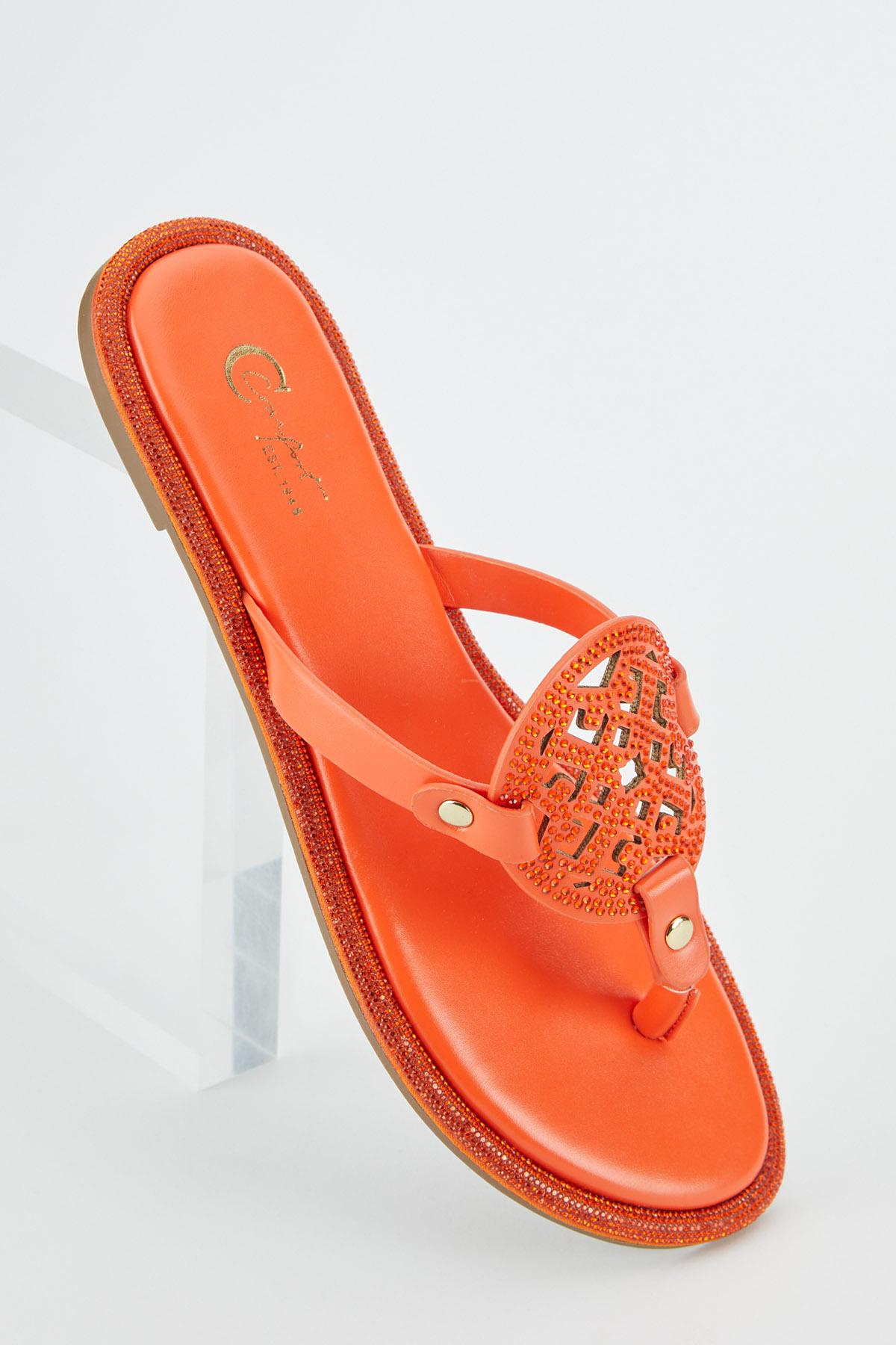  Cato Fashions | Cato Rhinestone Medallion Sandals