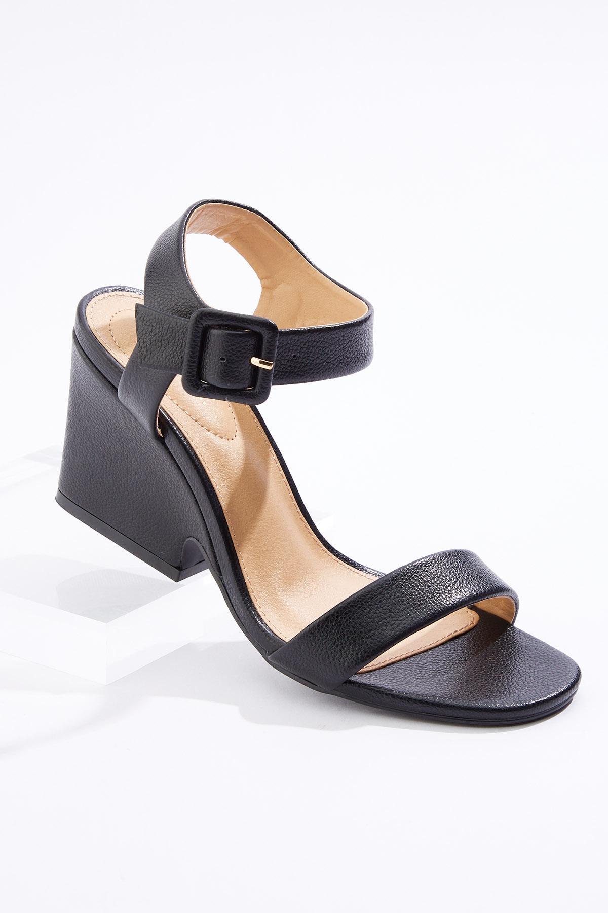 Cato Fashions | Cato Wide Width One Band Chunky Heel Sandals Cato Fashions | Cato Wide Width One Band Chunky Heel Sandals