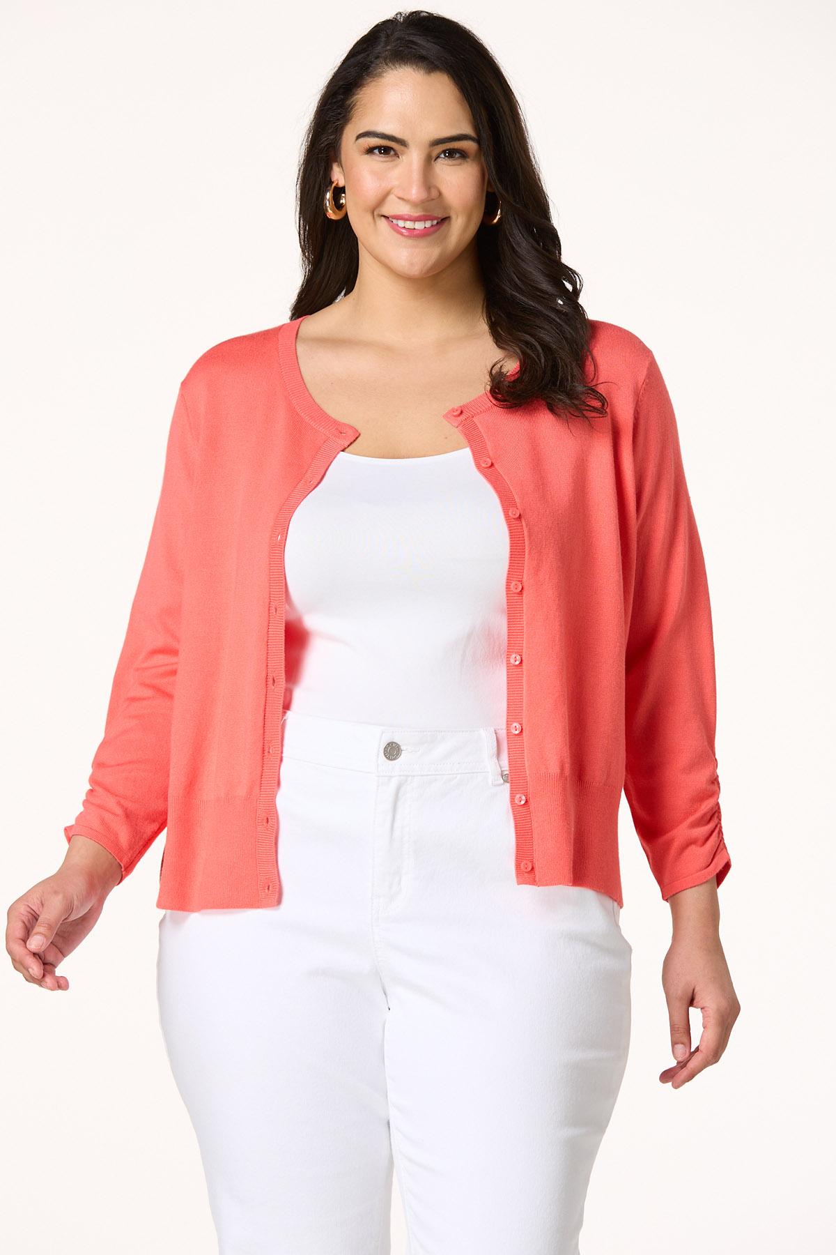  Cato Fashions | Cato Plus Size Solid Knit Button Down Cardigan Sweater