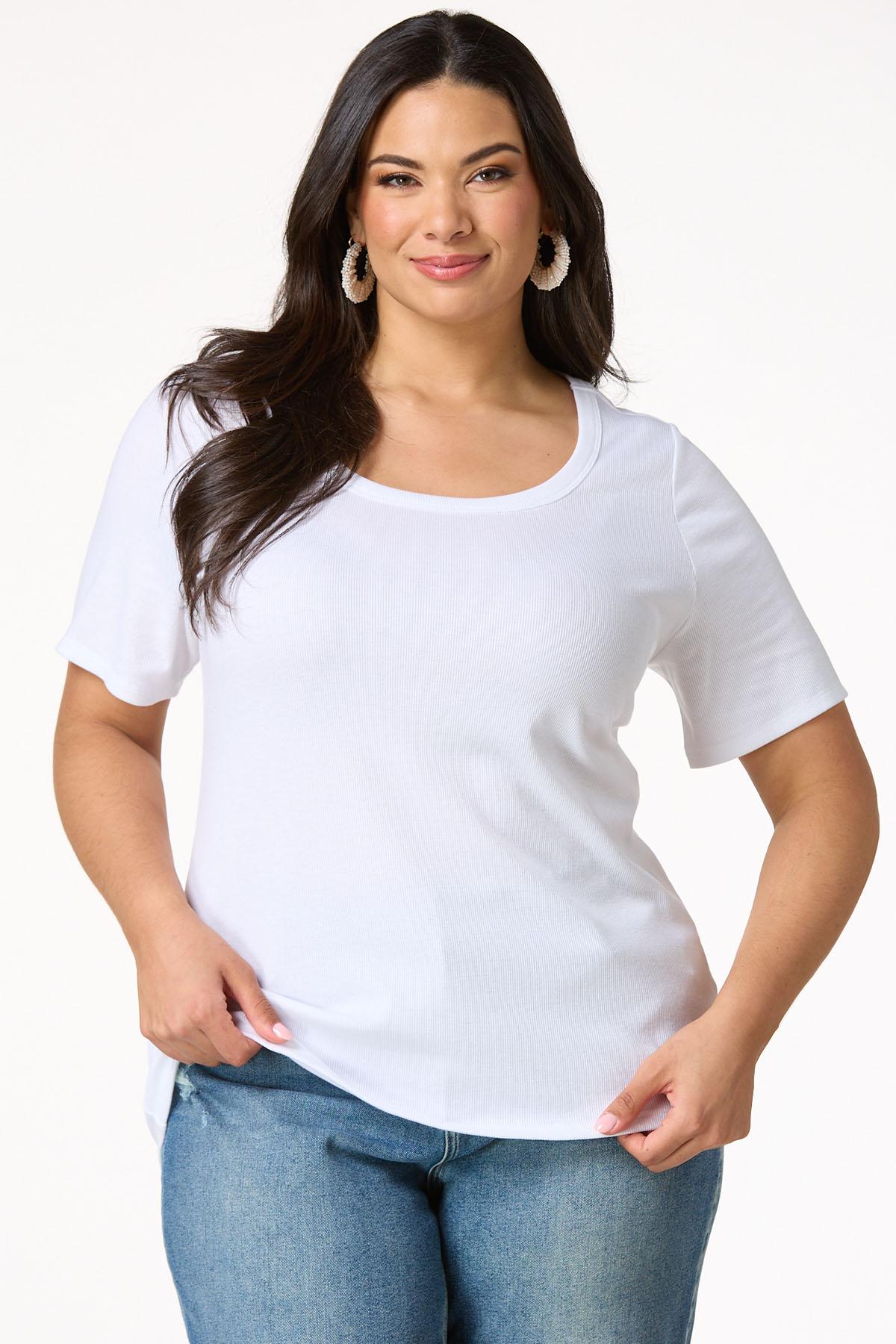 Cato Fashions | Cato Plus Size Solid Ribbed Scoop Neck Top Cato Fashions | Cato Plus Size Solid Ribbed Scoop Neck Top