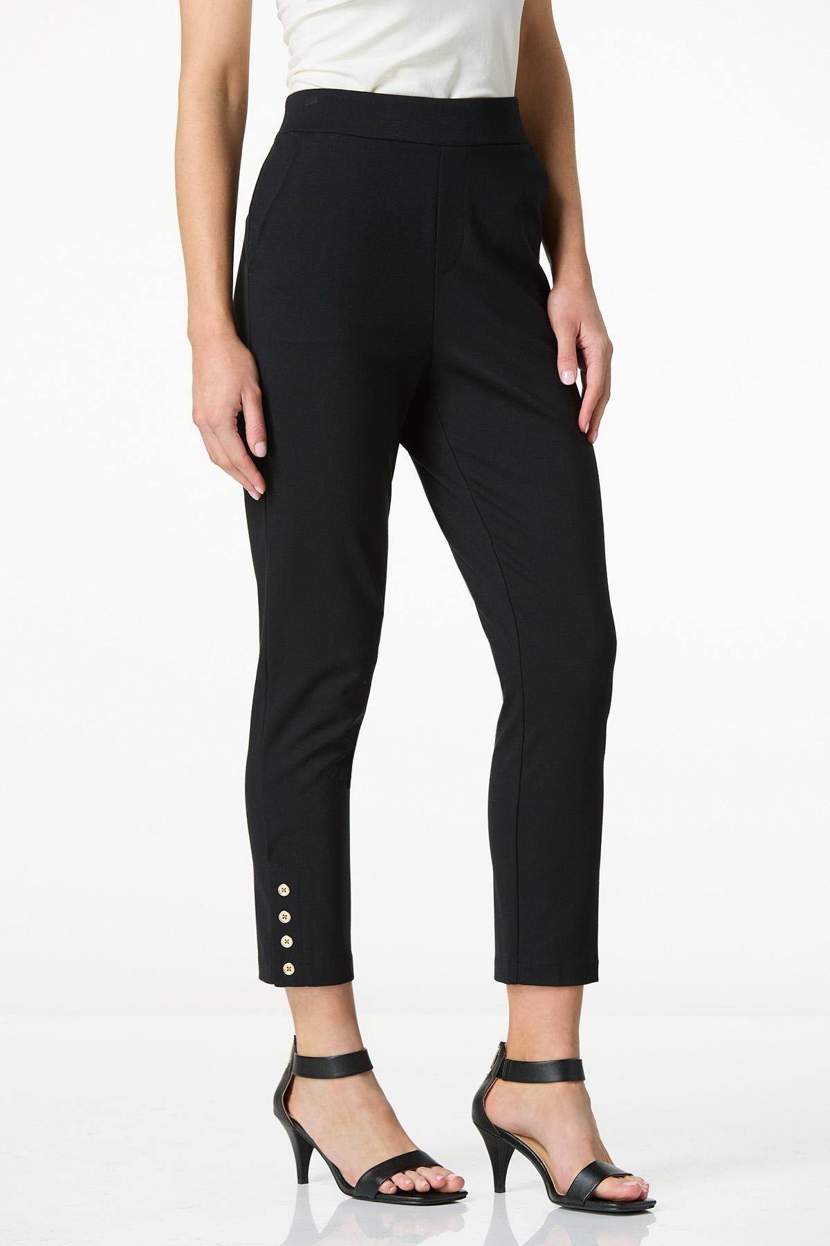  Cato Fashions | Cato Cropped Button Hem Ponte Pants