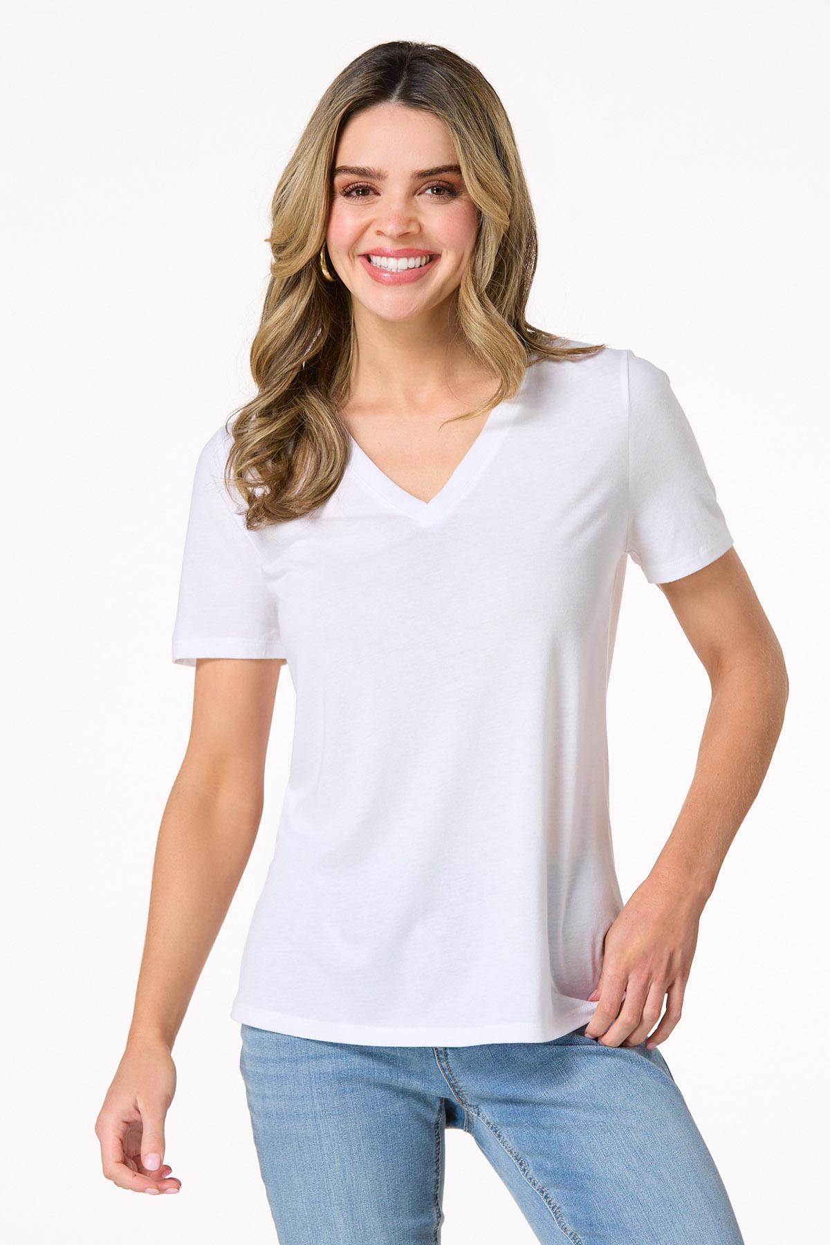 Cato Fashions | Cato Essential V- Neck Solid Tee