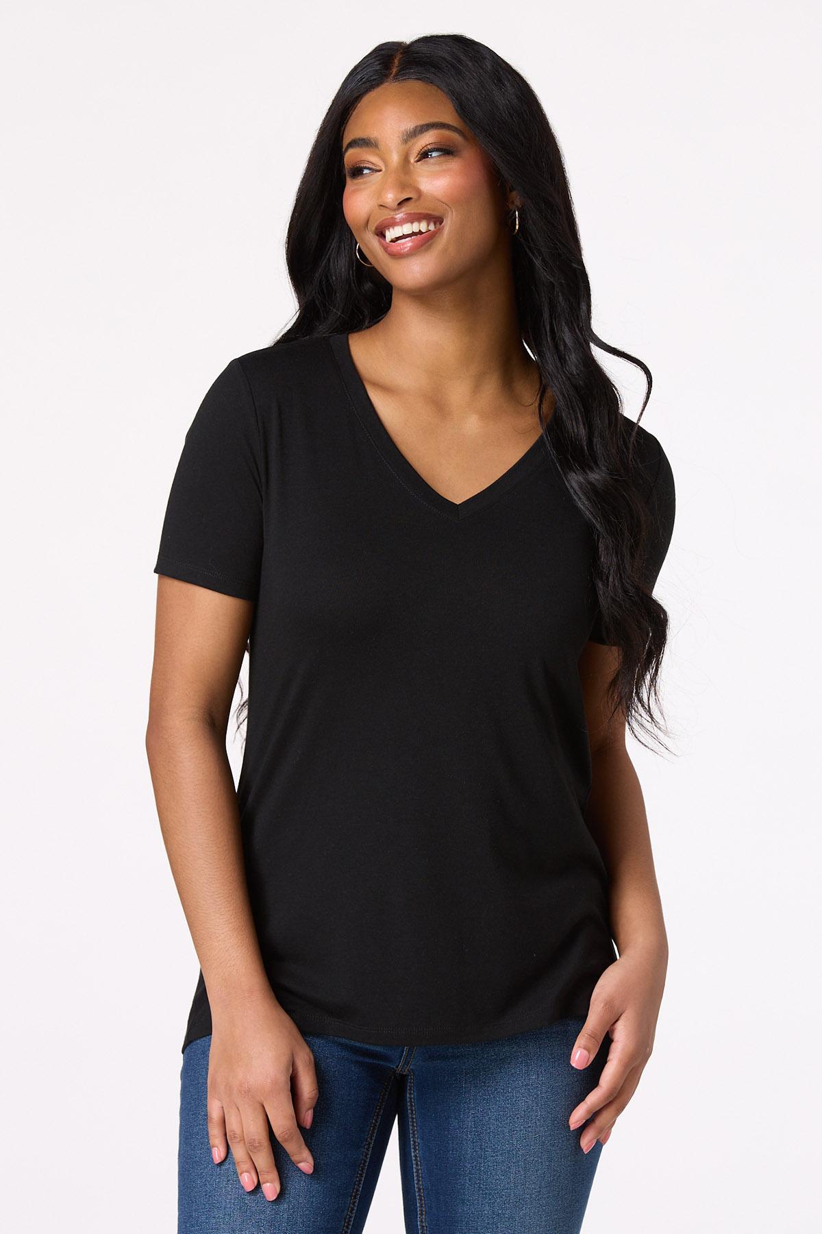  Cato Fashions | Cato Essential V- Neck Solid Tee