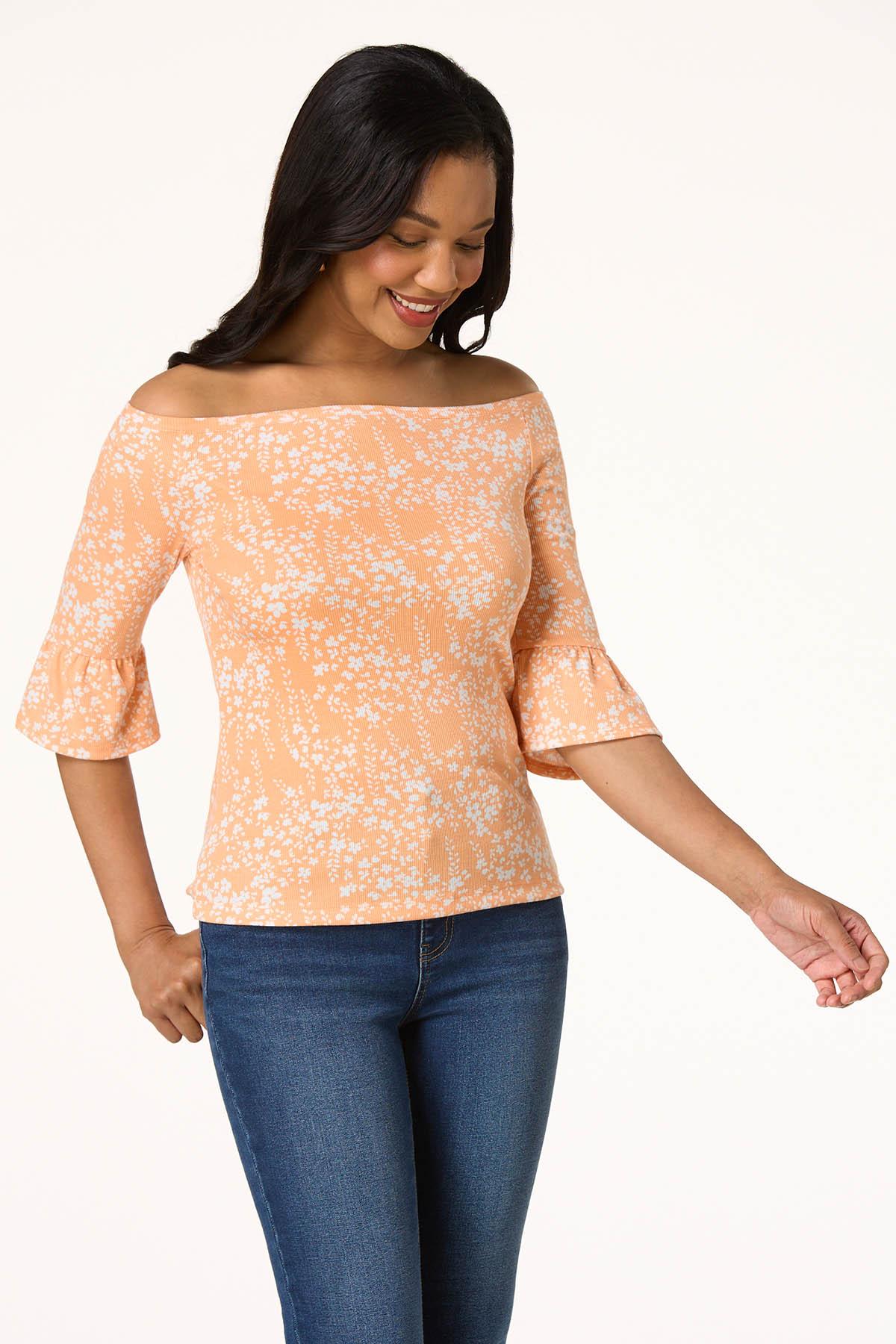 Cato Fashions | Cato Floral Flounced Off Shoulder Top