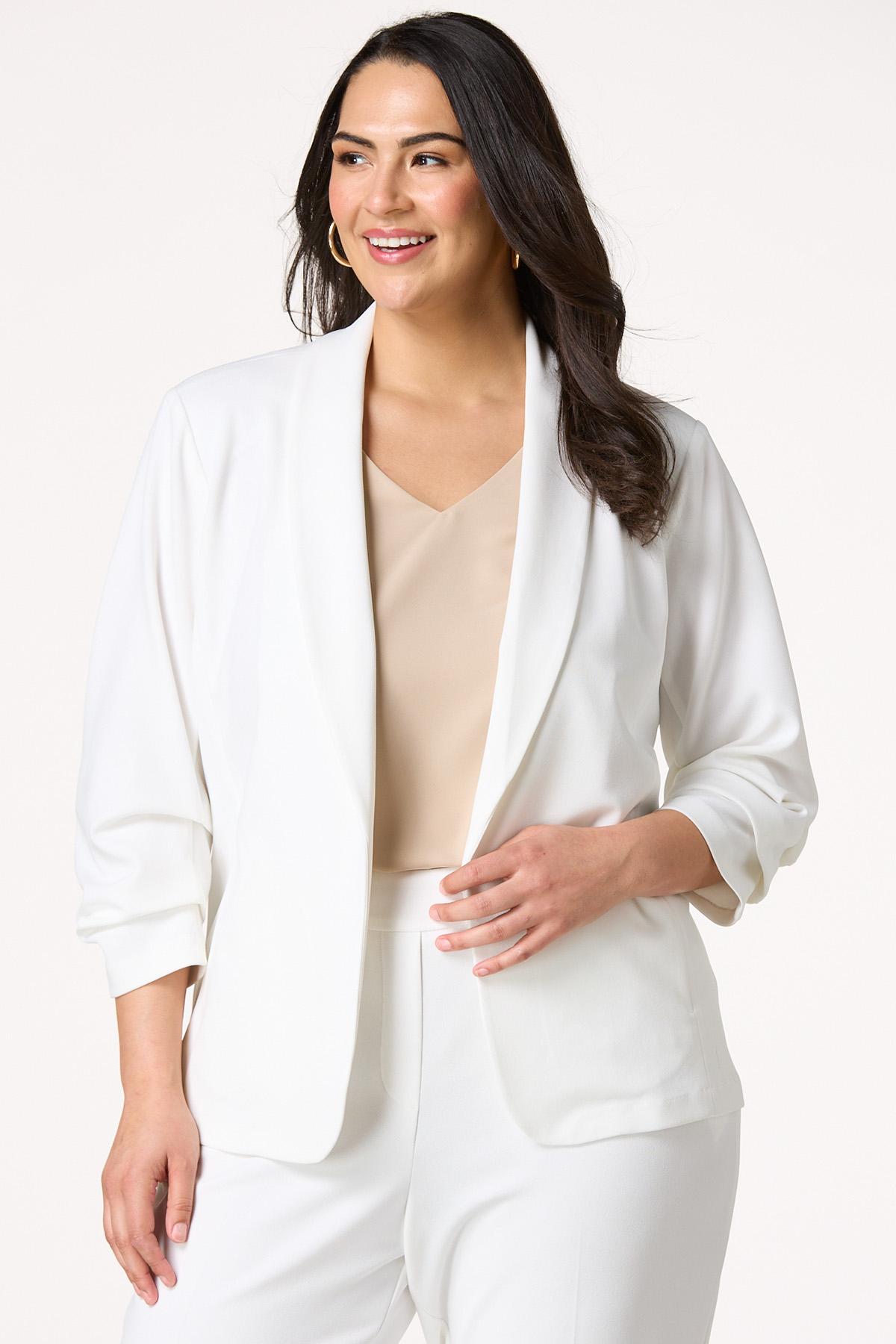  Cato Fashions | Cato Plus Size Crepe Shawl Blazer