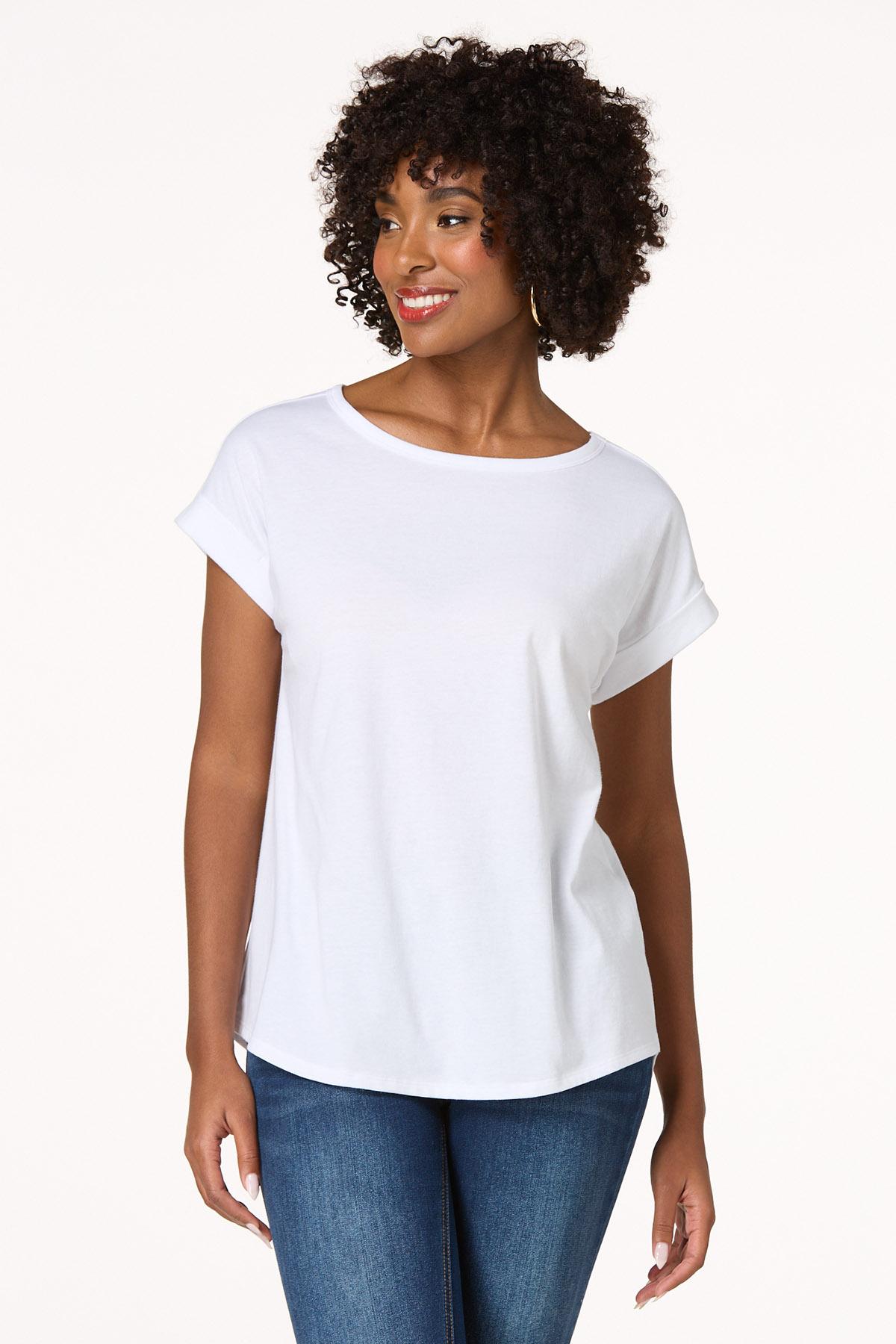  Cato Fashions | Cato Cuffed Sleeve Tee