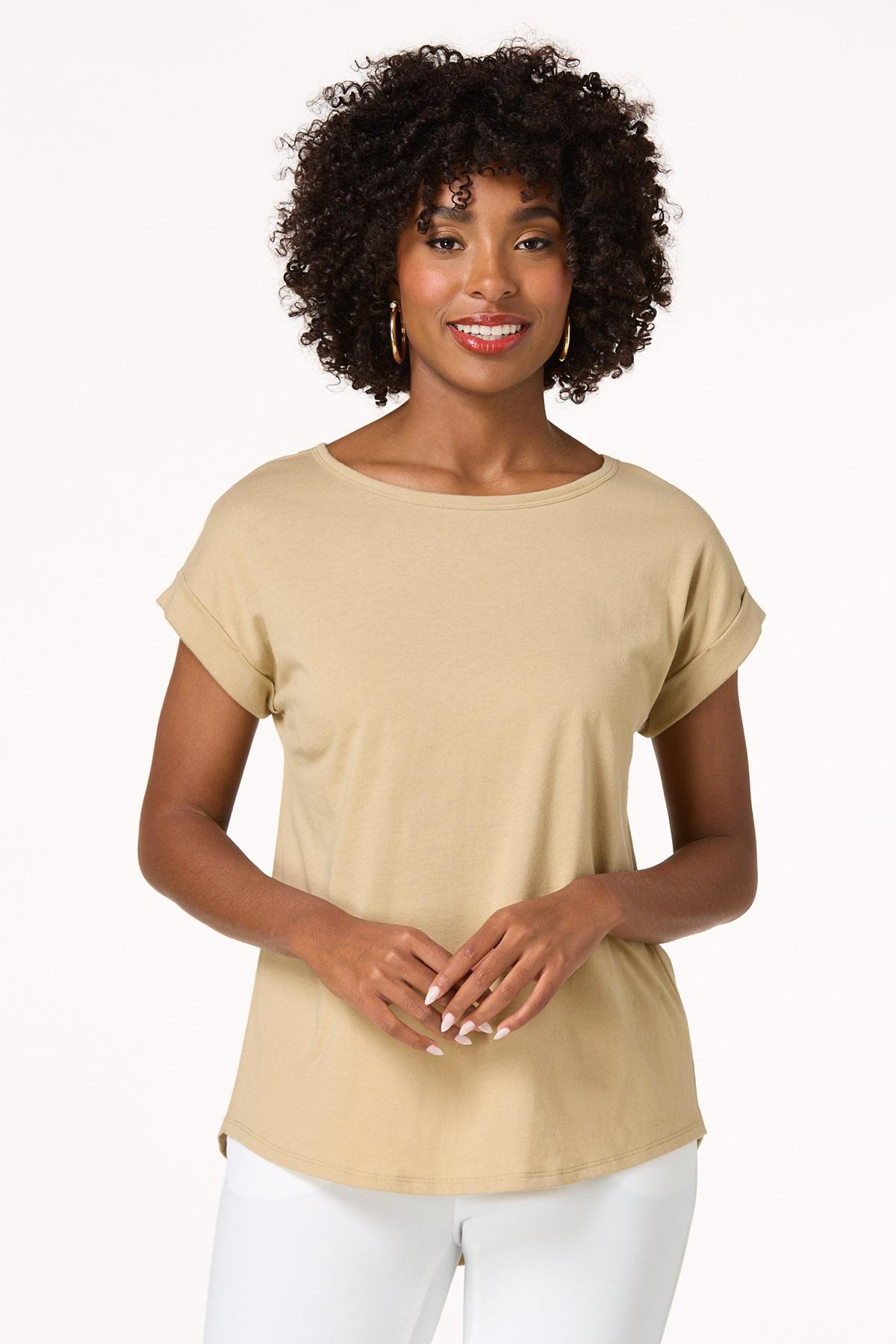  Cato Fashions | Cato Cuffed Sleeve Tee