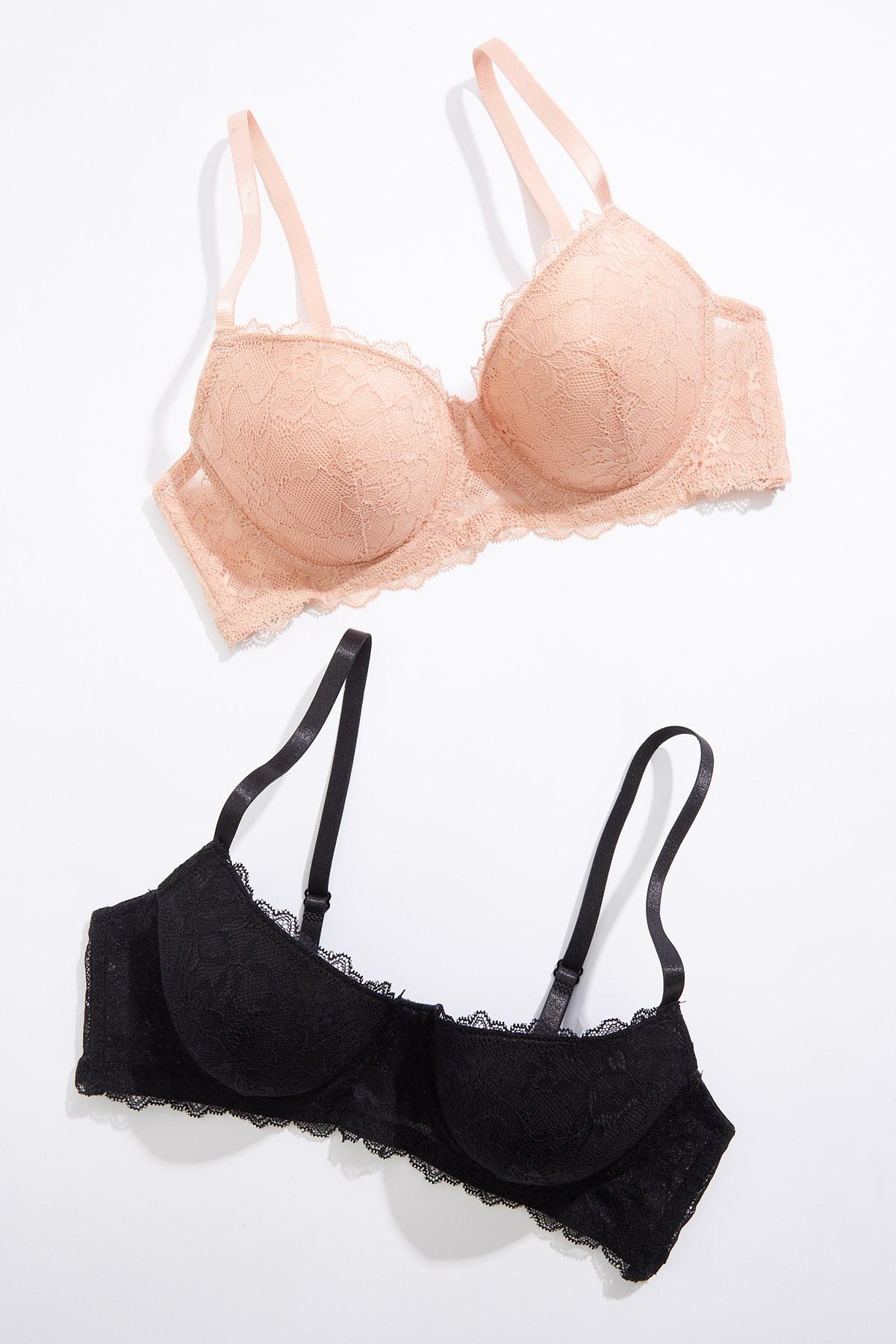 Cato Fashions | Cato Plus Size Nude Black Lace Bra Set
