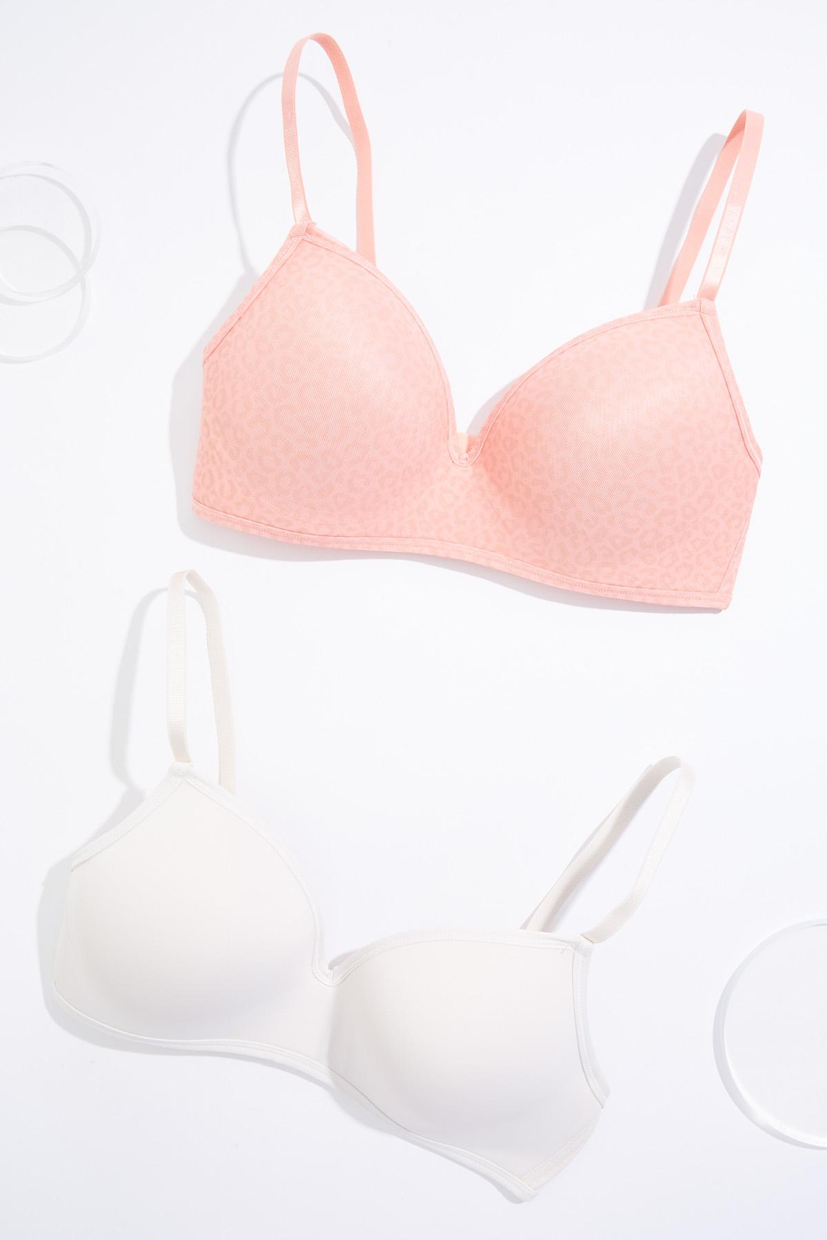 Cato Fashions | Cato Leopard Mesh Wire- Free Bra Set