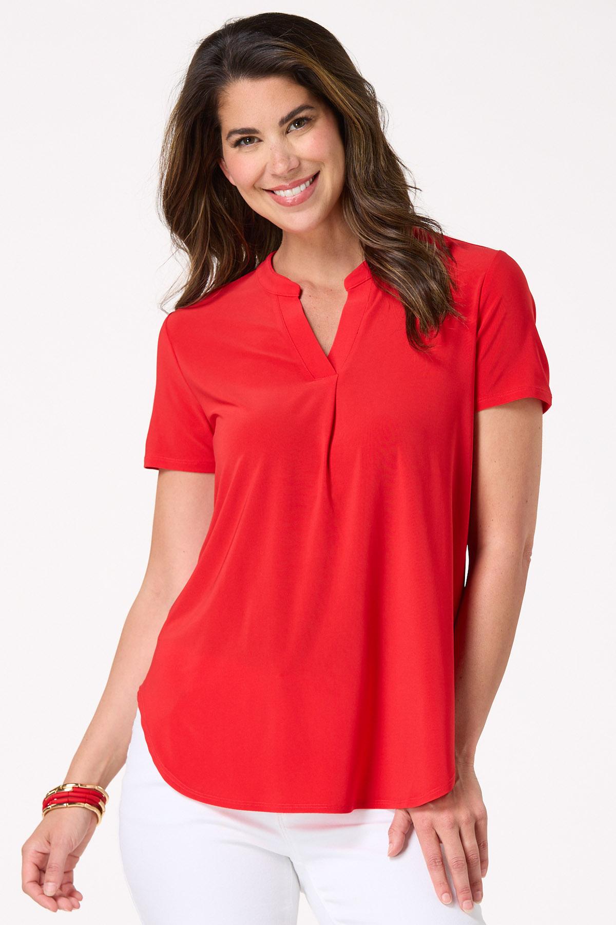  Cato Fashions | Cato Solid Popover Top