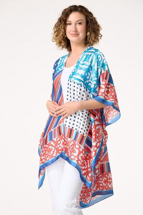  Cato Fashions | Cato Metallic Fringe Sequin Kimono