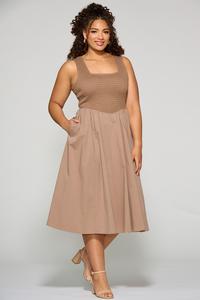  Cato Fashions | Cato Plus Size Contour Smocked Bow Back Dress