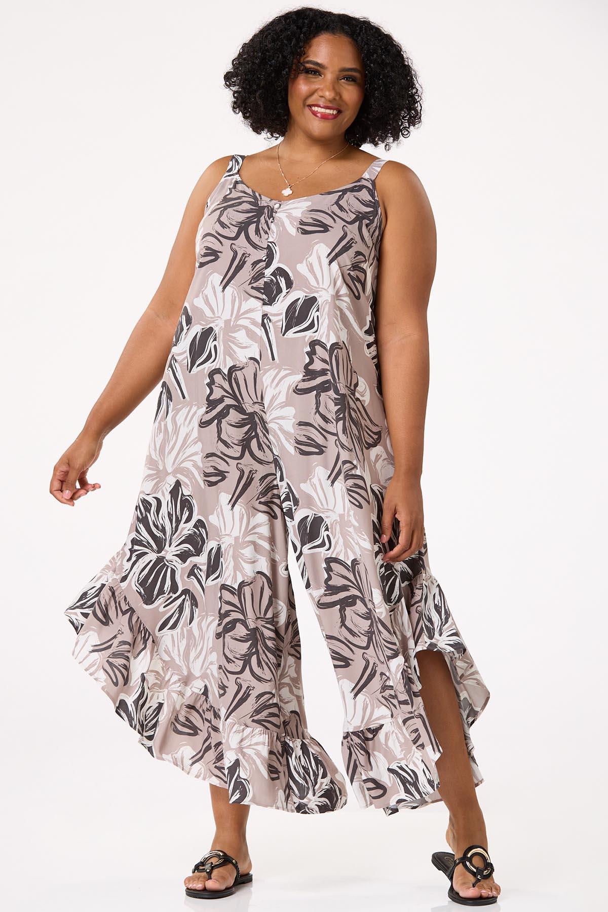  Cato Fashions | Cato Plus Size Ruffled Hem Jumpsuit
