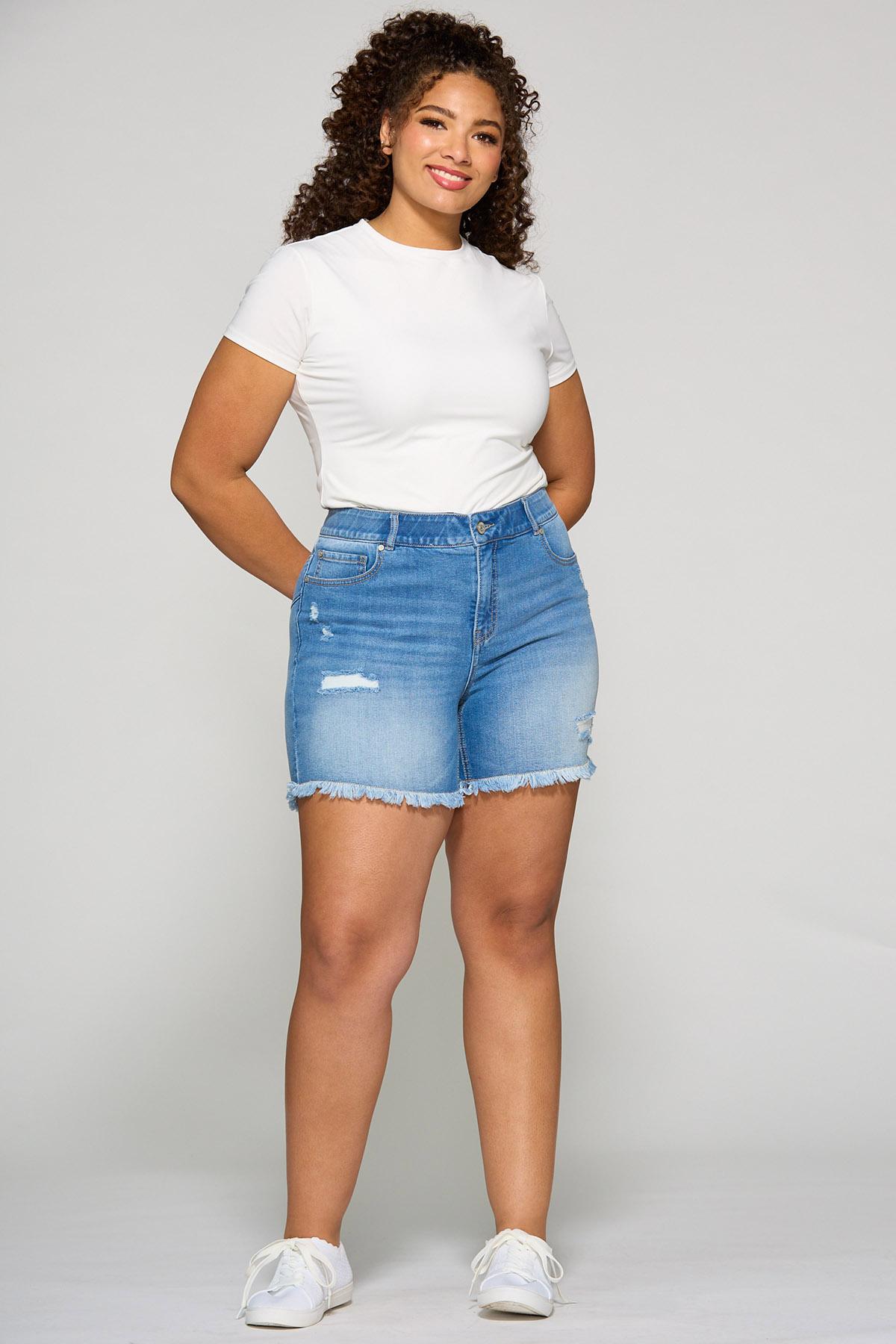  Cato Fashions | Cato Plus Size Distressed Denim Shorts