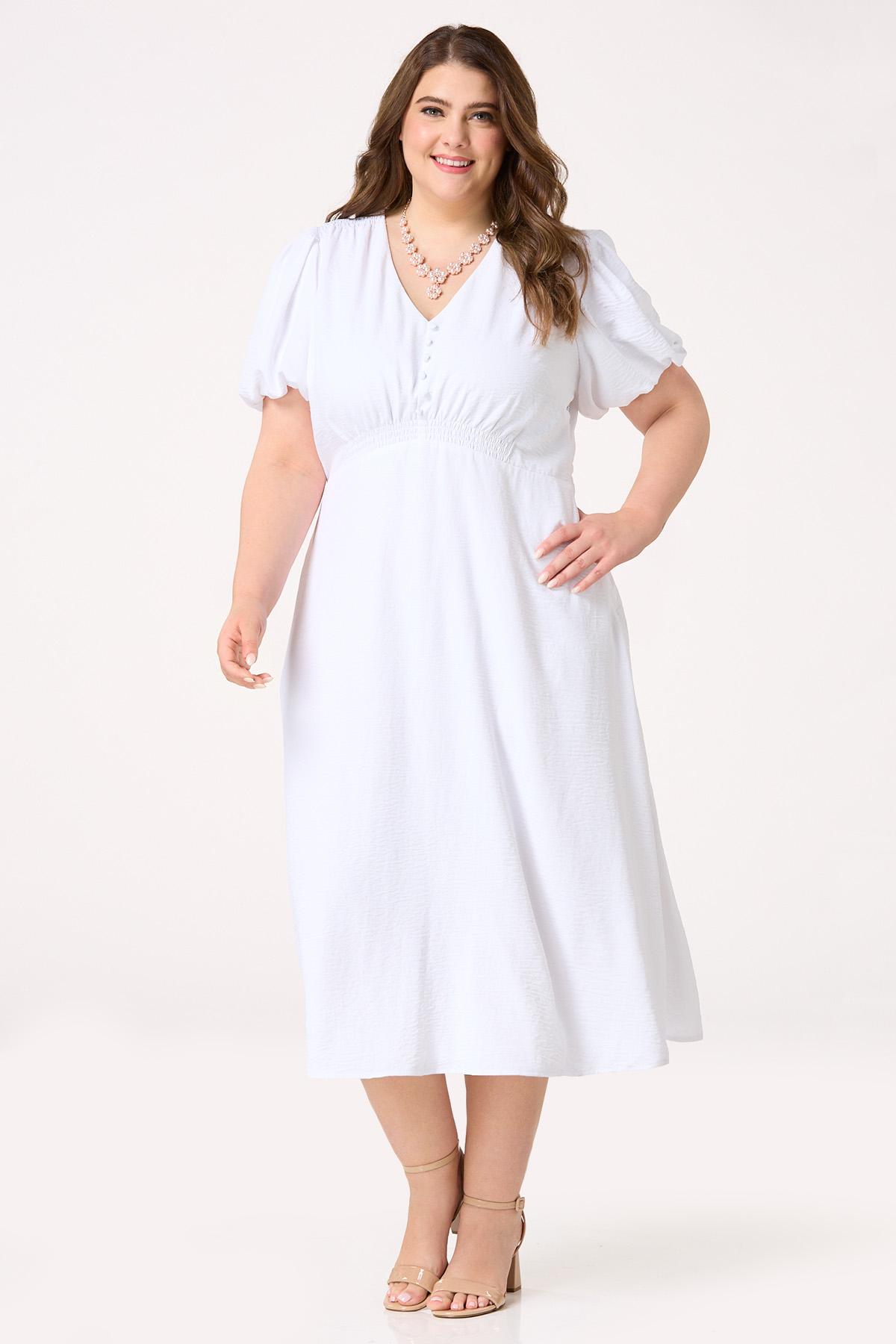  Cato Fashions | Cato Plus Size Flowy Puff Sleeve Dress