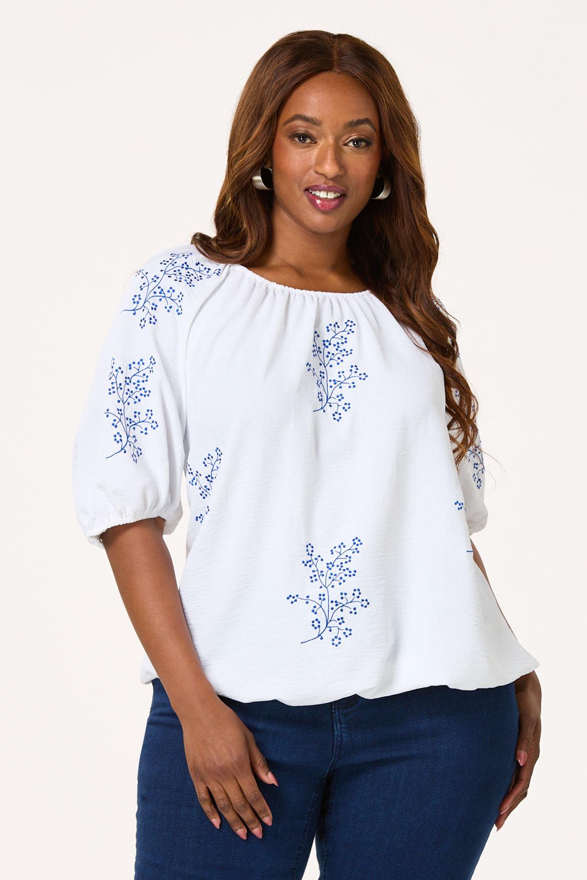 Cato Fashions | Cato Plus Size Off Shoulder Embroidered Top