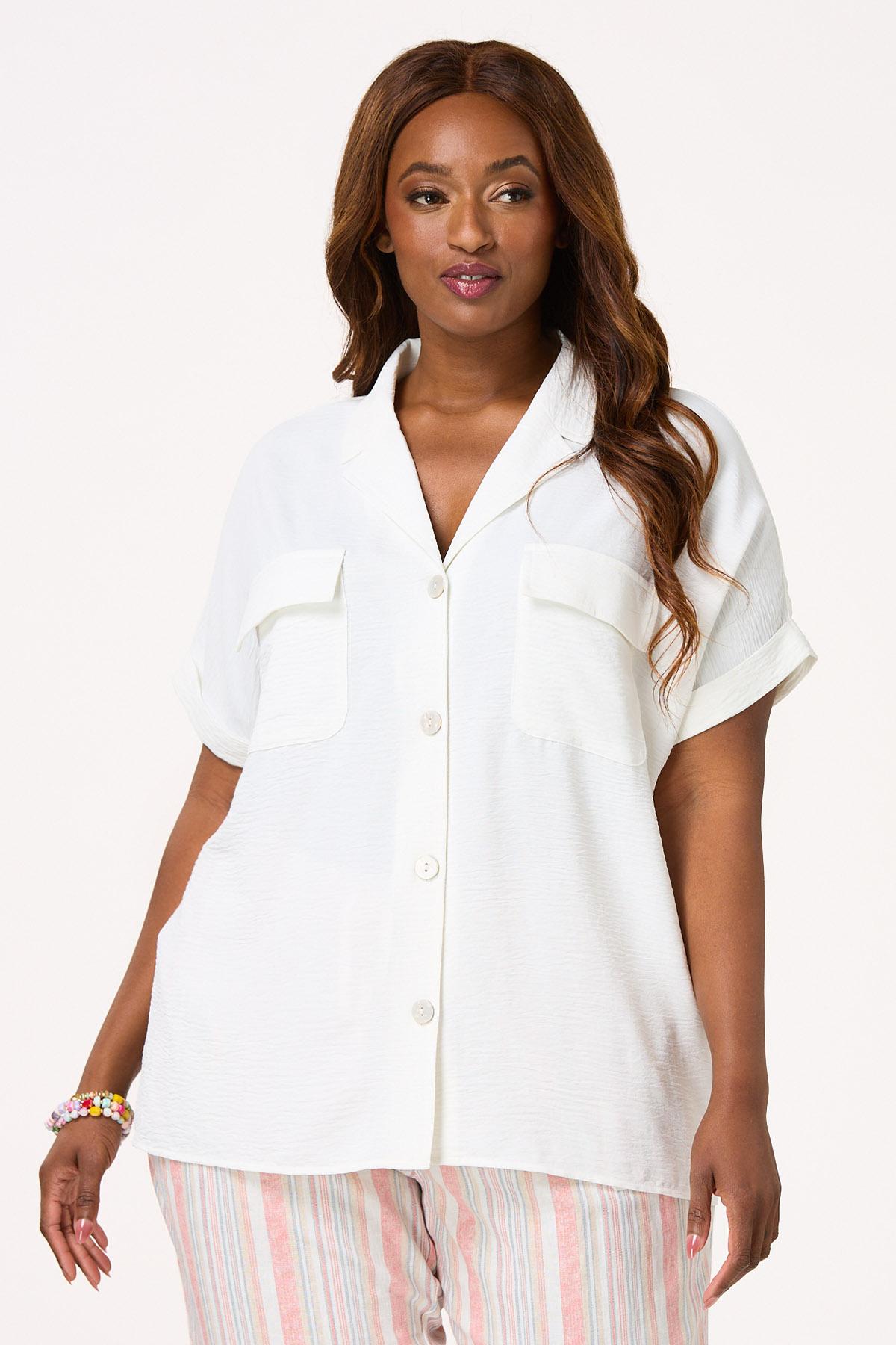 cato です Cato Fashions | Cato Plus Size Solid Collared Shirt
