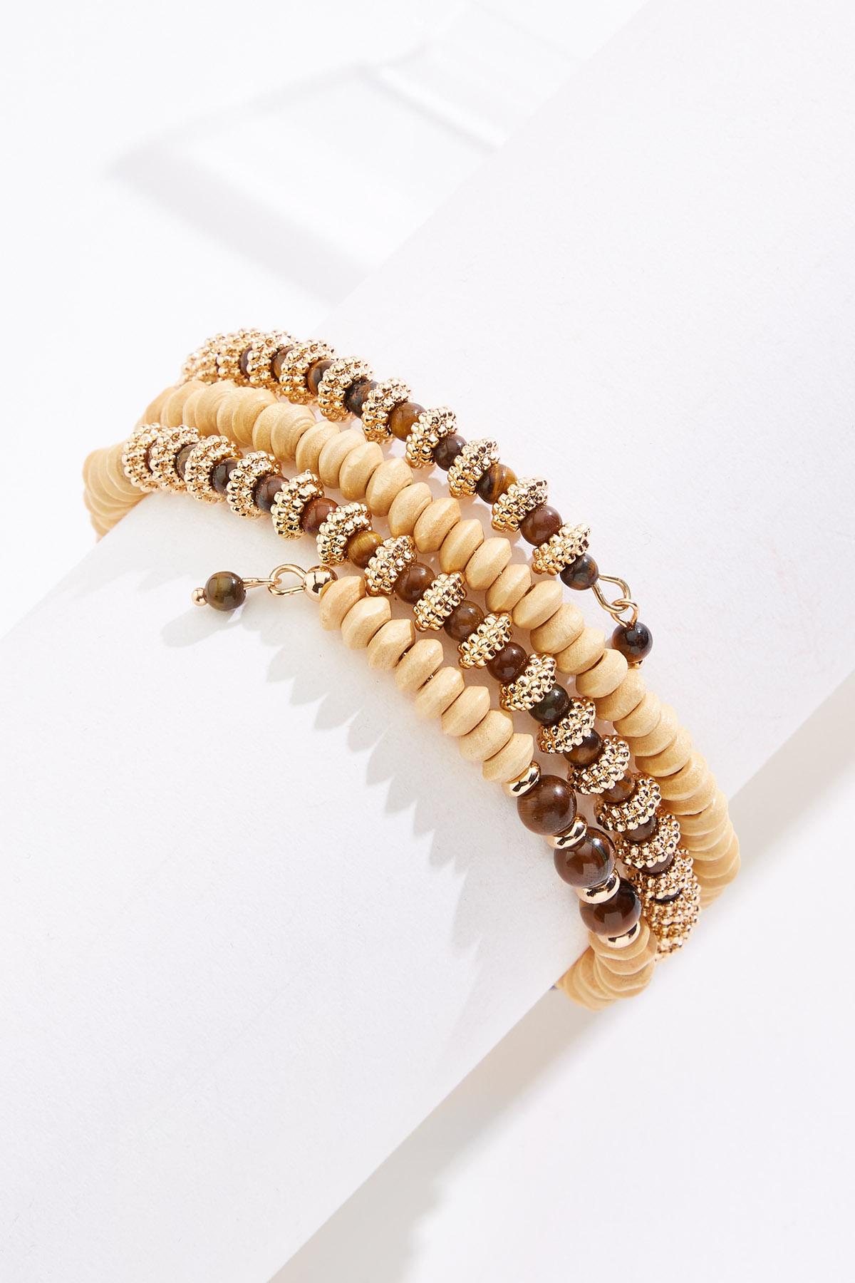  Cato Fashions | Cato Wood Bead Coil Bracelet