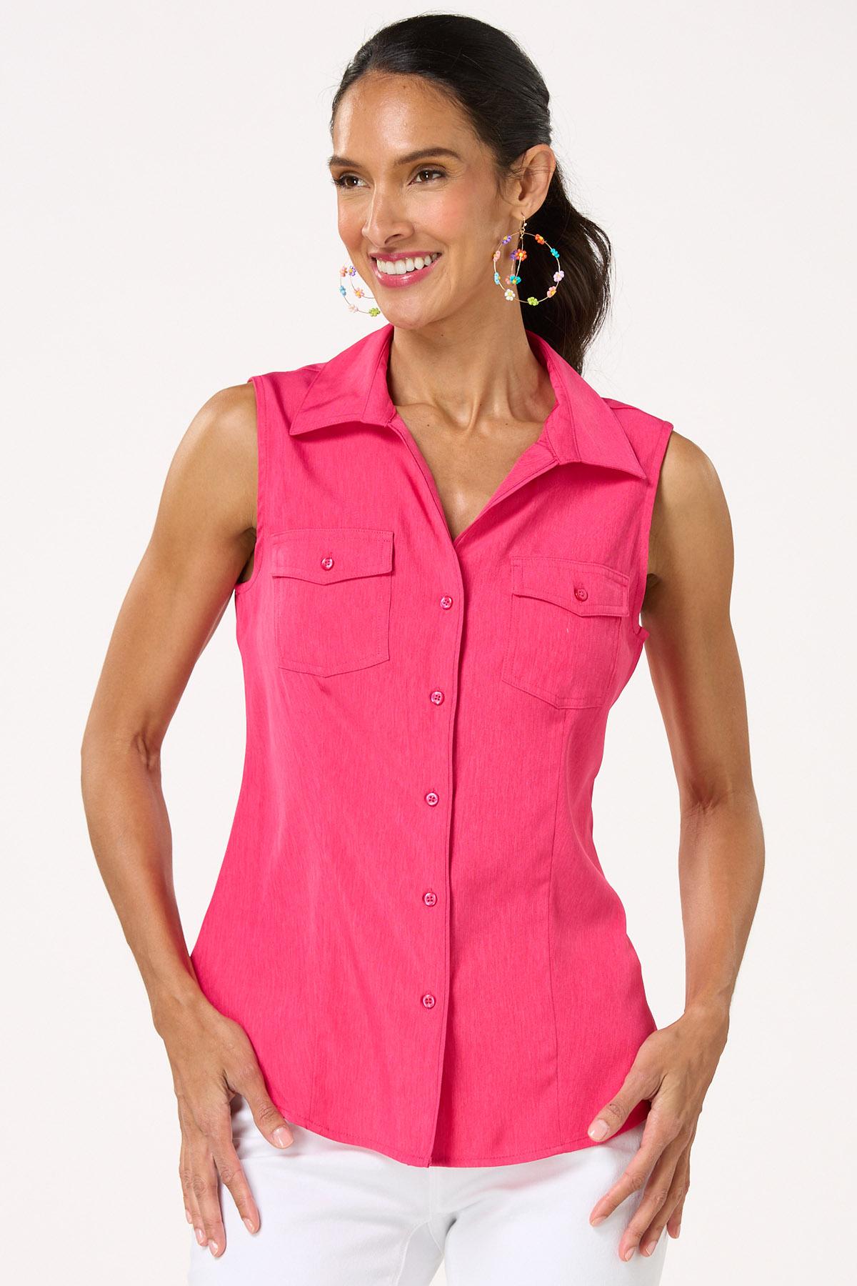 Cato Fashions | Cato Button Down Sleeveless Top