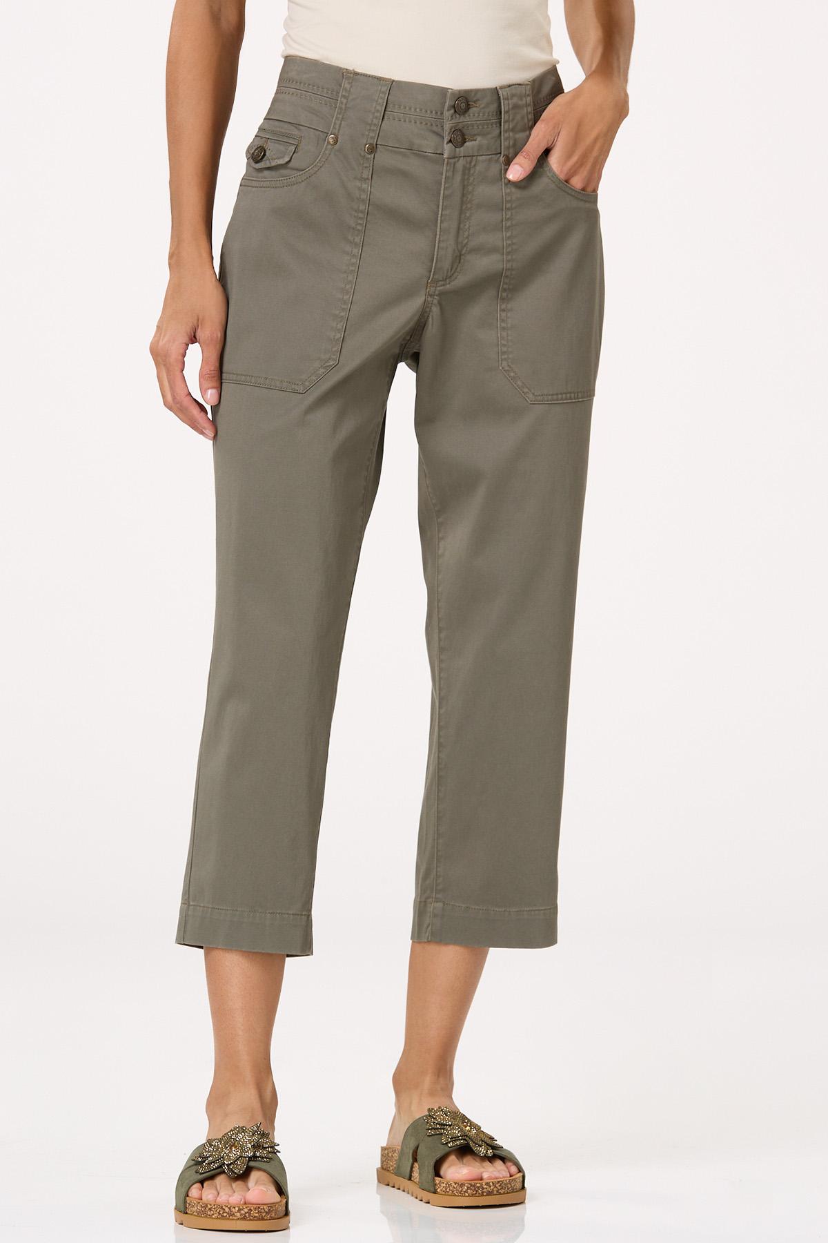  Cato Fashions | Cato Solid Utility Cropped Pants