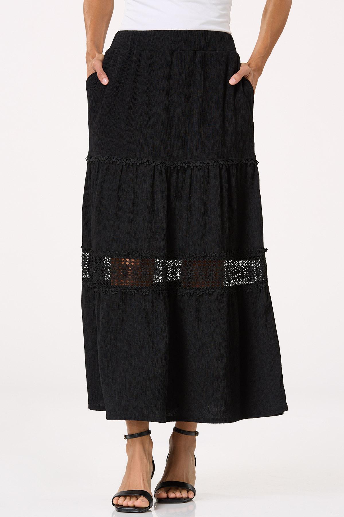  Cato Fashions | Cato Gauze Lace Trim Skirt