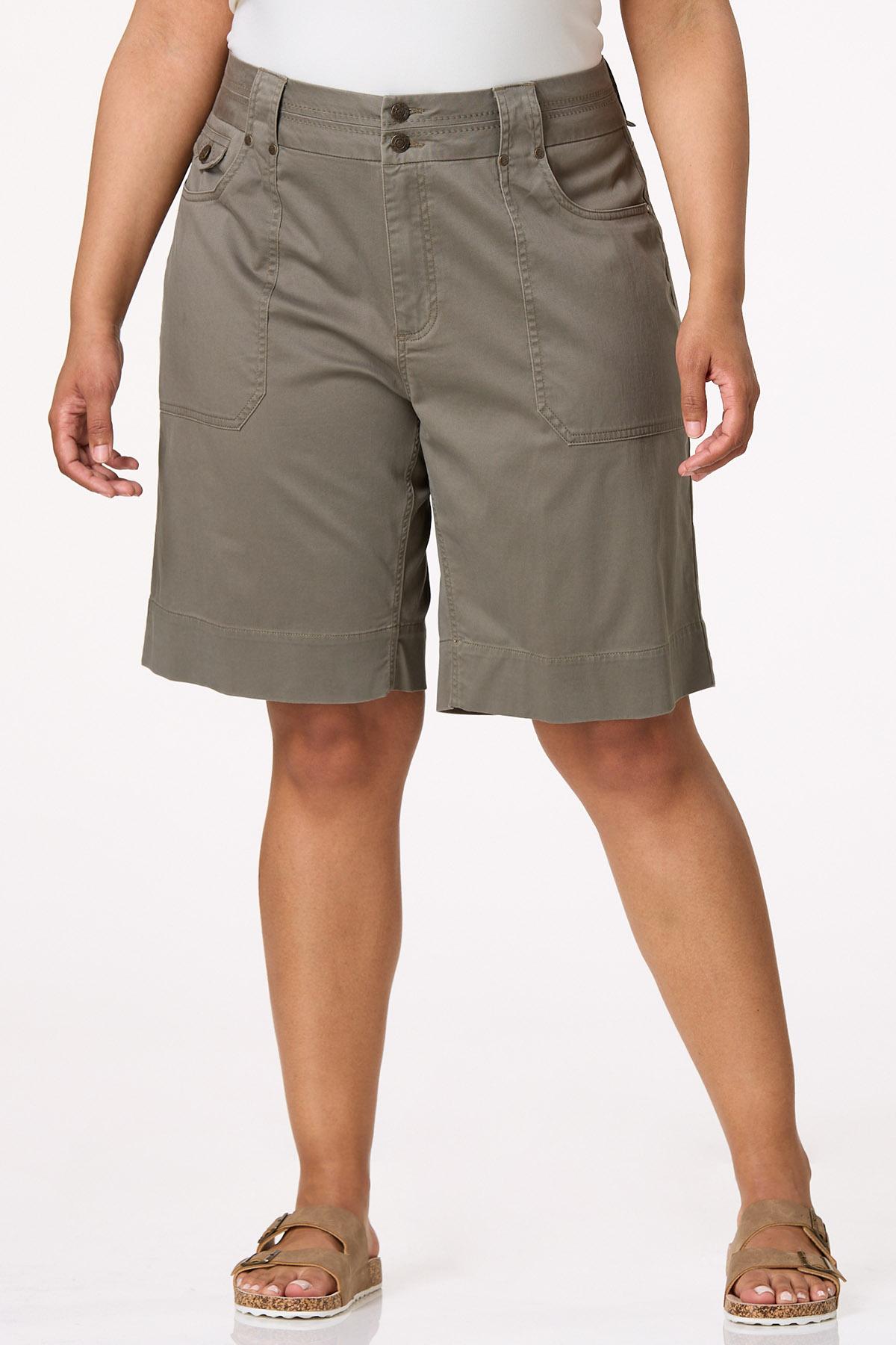  Cato Fashions | Cato Plus Size Solid Utility Bermuda Shorts