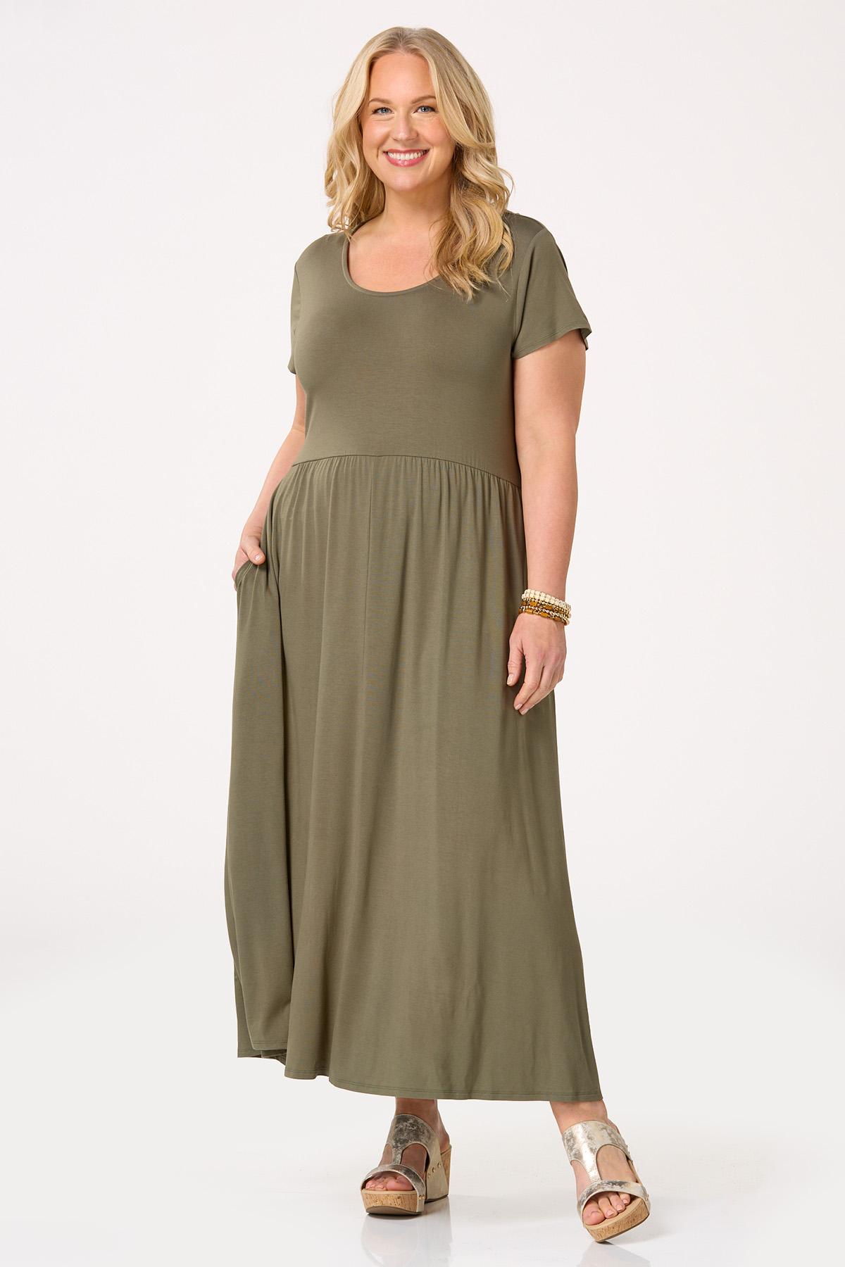  Cato Fashions | Cato Plus Size Solid Side Pocket Maxi Dress