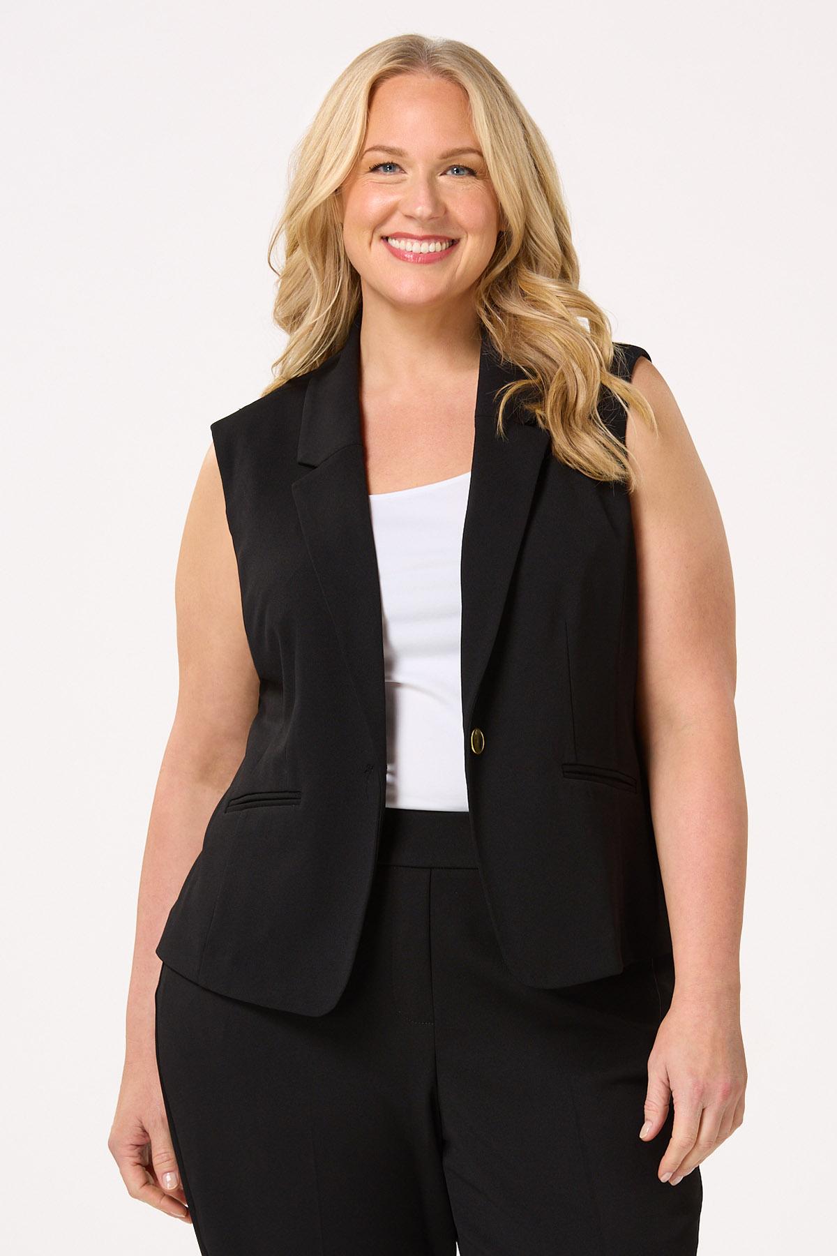  Cato Fashions | Cato Plus Size Crepe Scuba Knit Vest