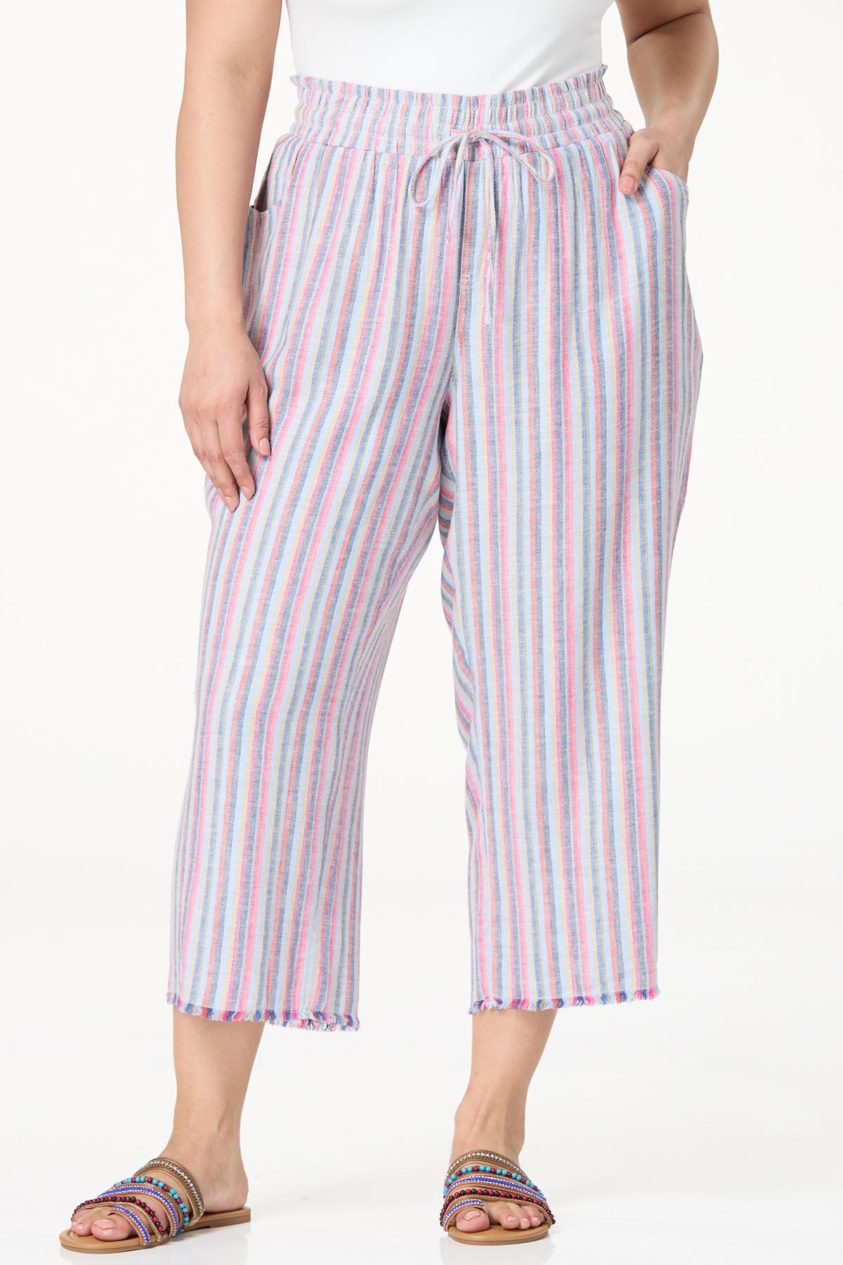 Cato Fashions | Cato Plus Size Multi Stripe Cropped Pants