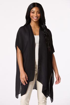  Cato Fashions | Cato Metallic Fringe Sequin Kimono