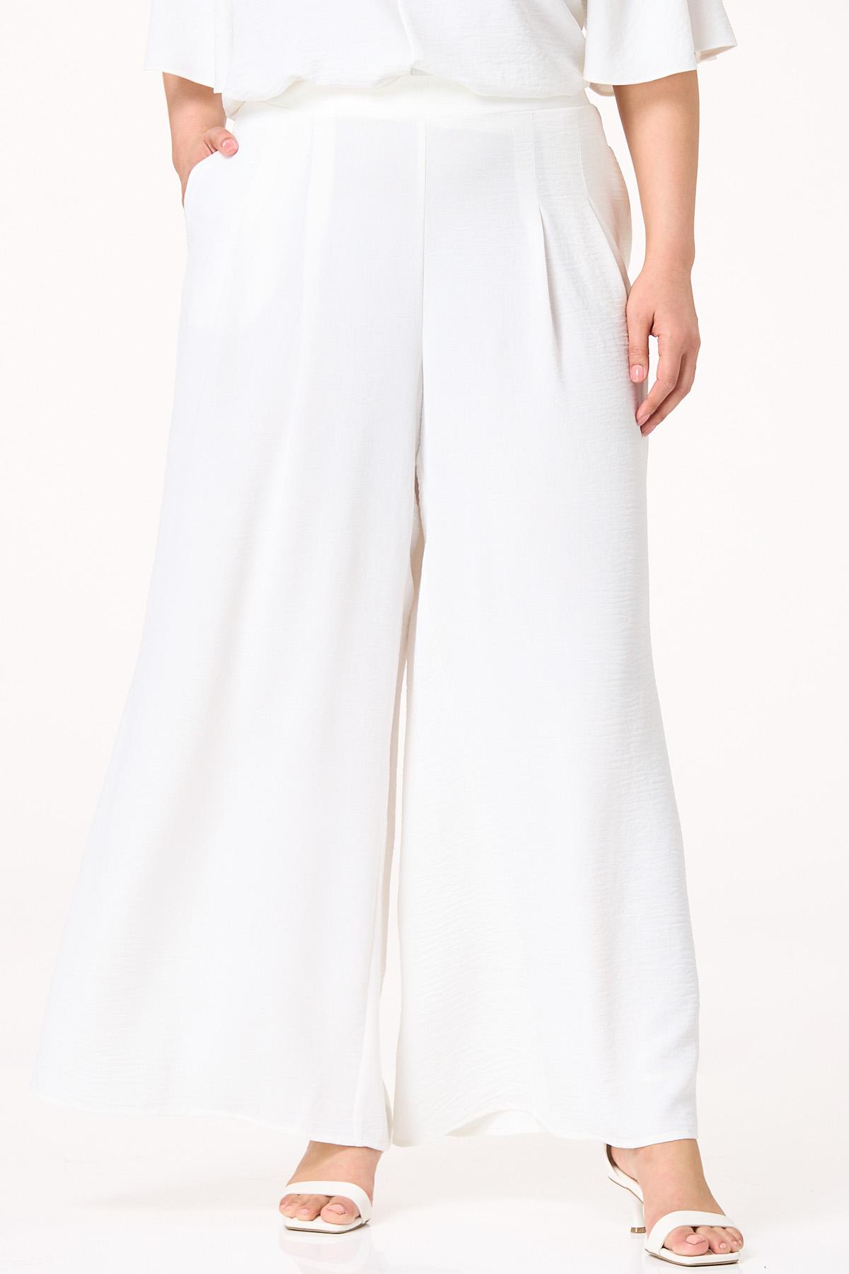 Cato Fashions | Cato Plus Size White Flowy Pants