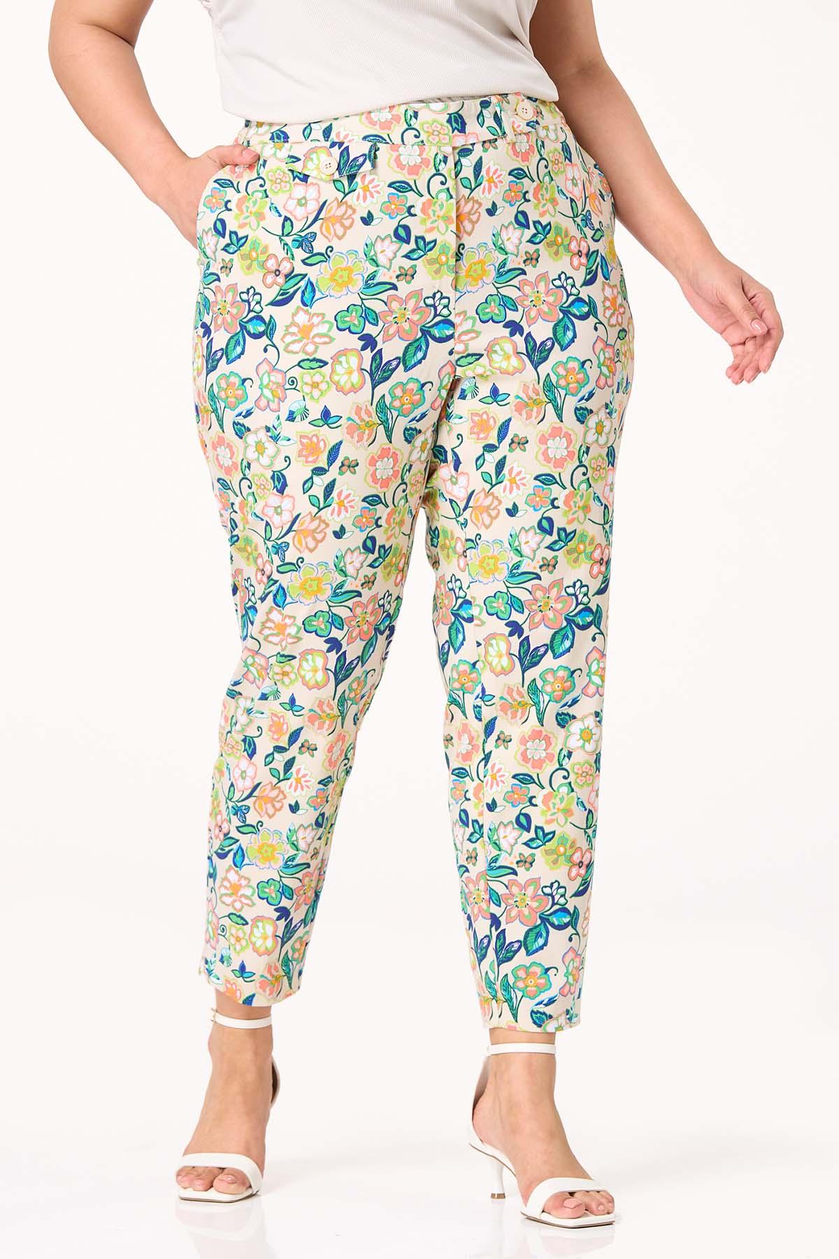 Cato Fashions | Cato Plus Size Tropical Floral Ankle Pants