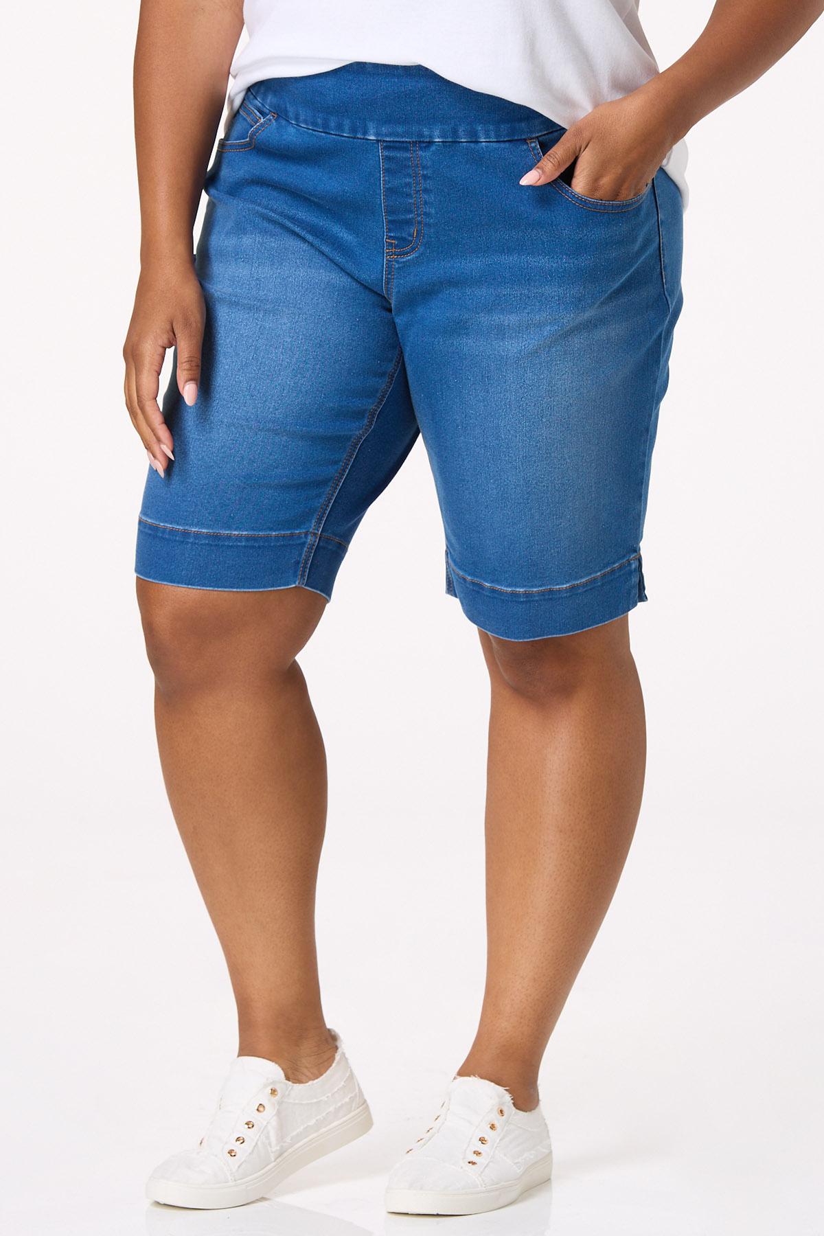  Cato Fashions | Cato Plus Size Stretch Pull- On Denim Shorts
