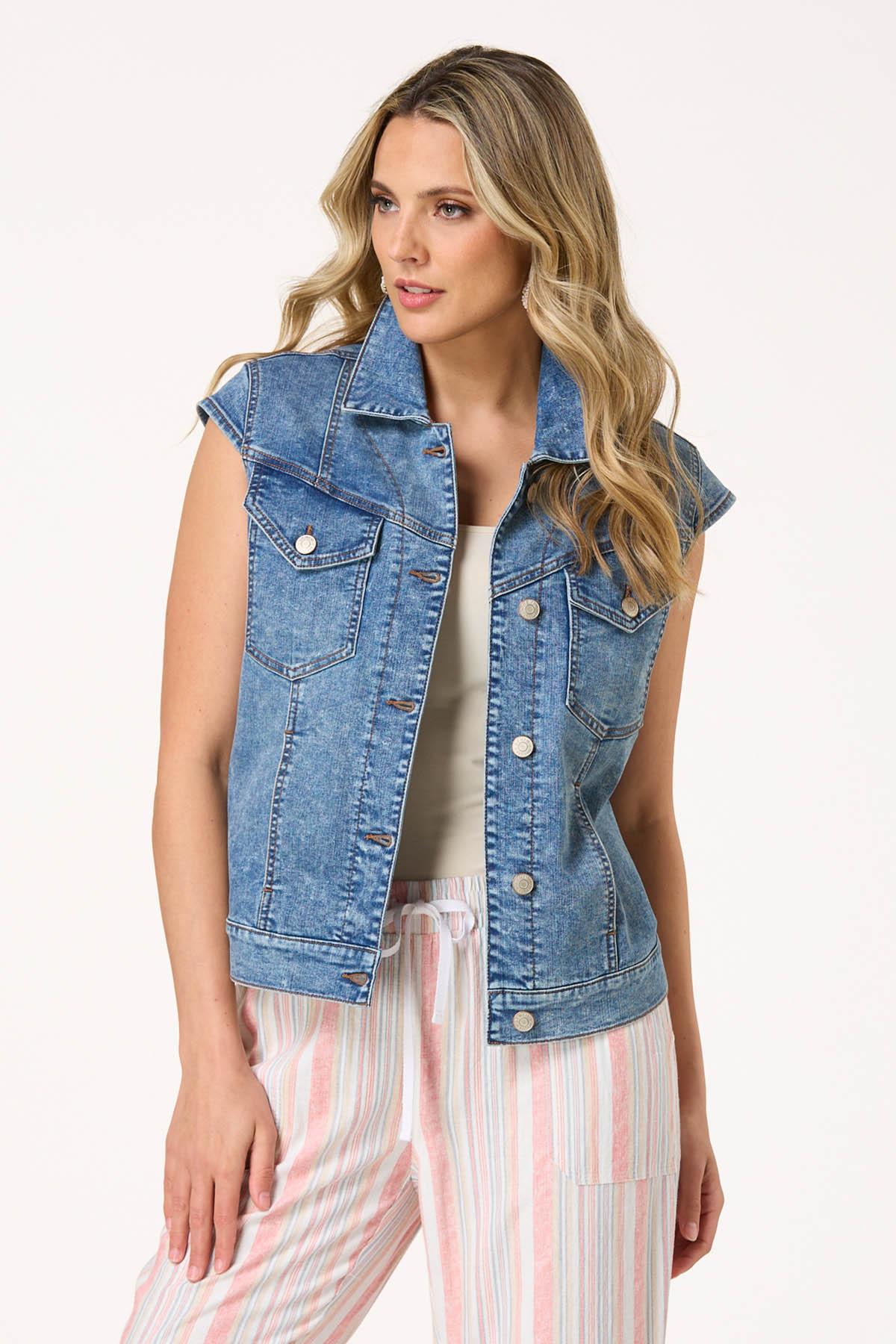  Cato Fashions | Cato Denim Cap Sleeve Vest