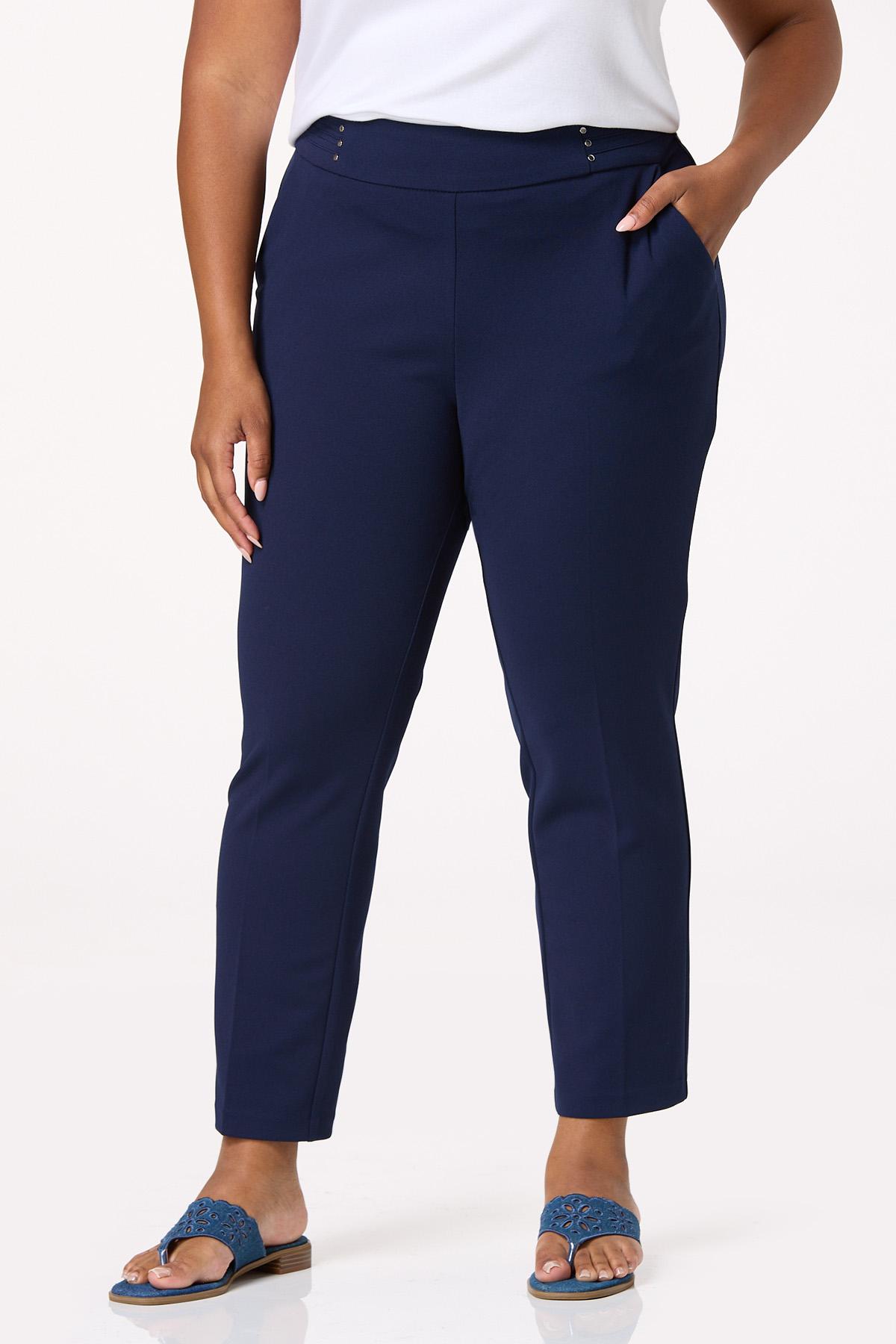  Cato Fashions | Cato Plus Size Slim Silver Stud Waist Pants