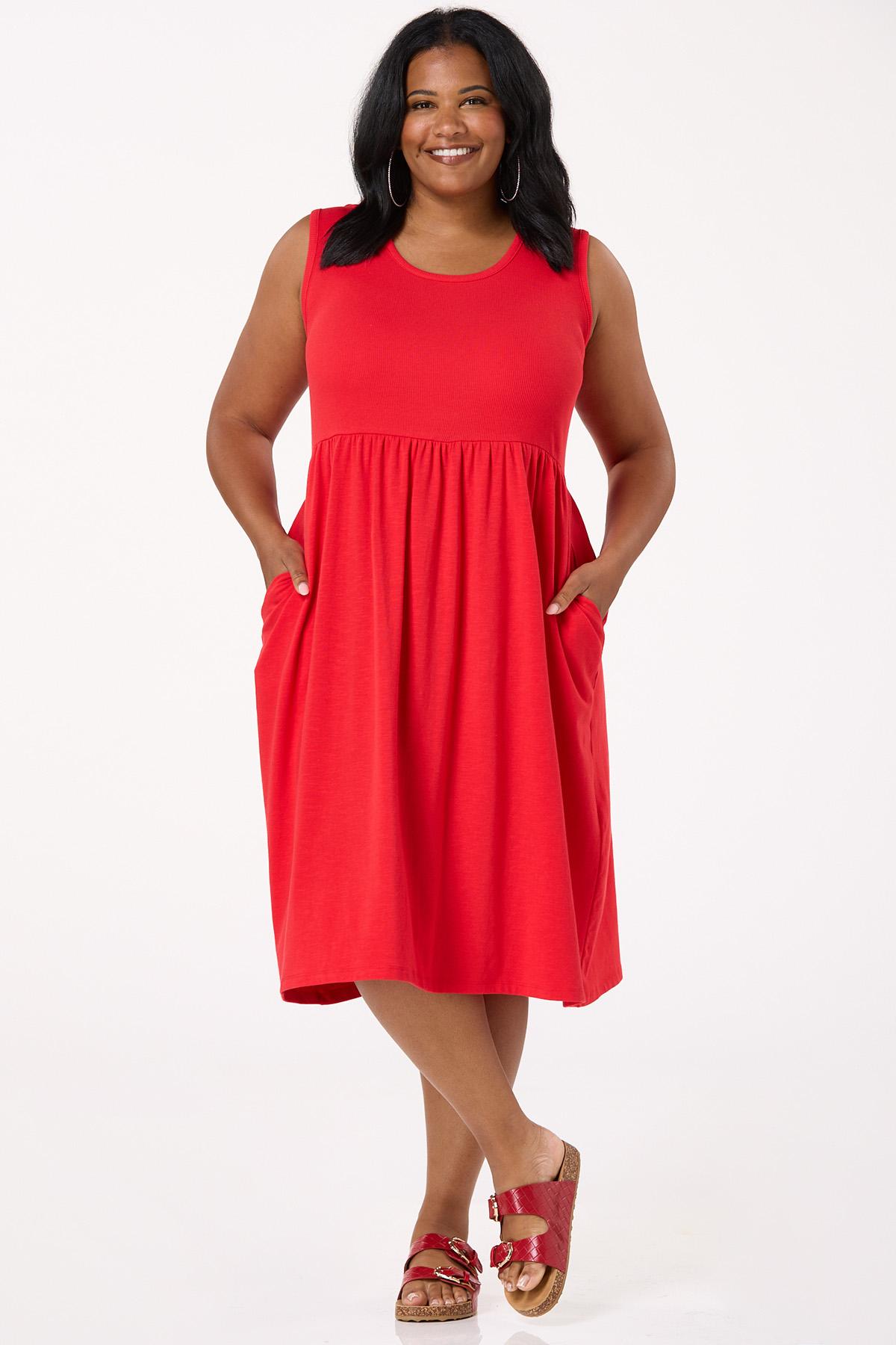 Cato Fashions | Cato Plus Size Mix Solid Ribbed Dress
