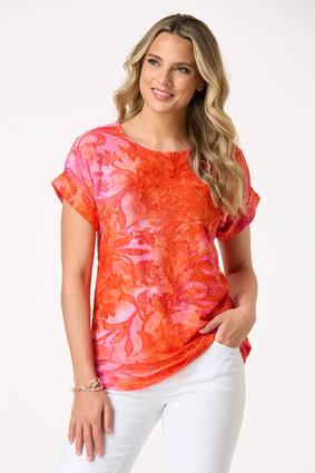  Cato Fashions | Cato Flowy Ruffled Sleeve Top