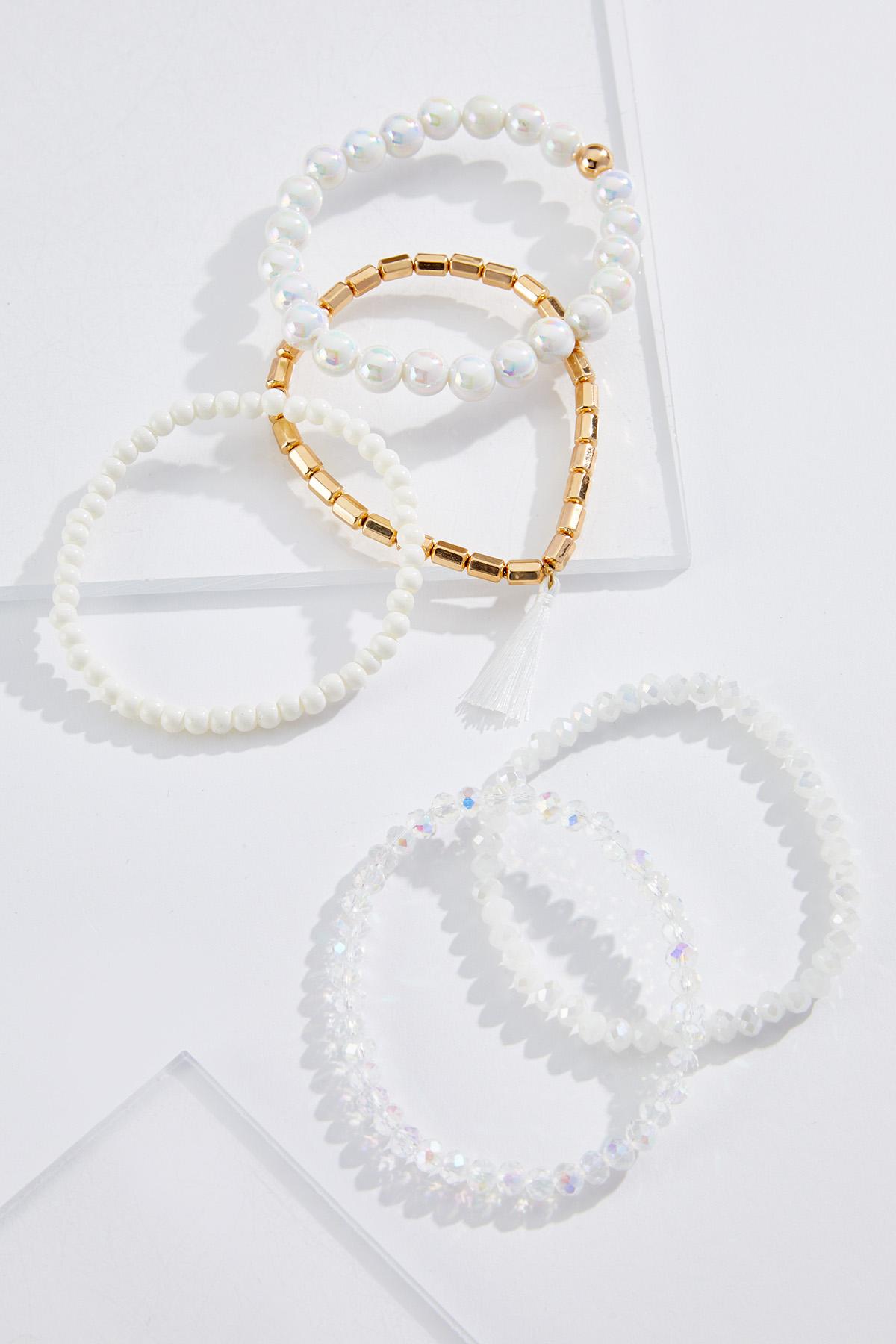 Cato Fashions | Cato Iridescent Beaded Stretch Bracelet Set